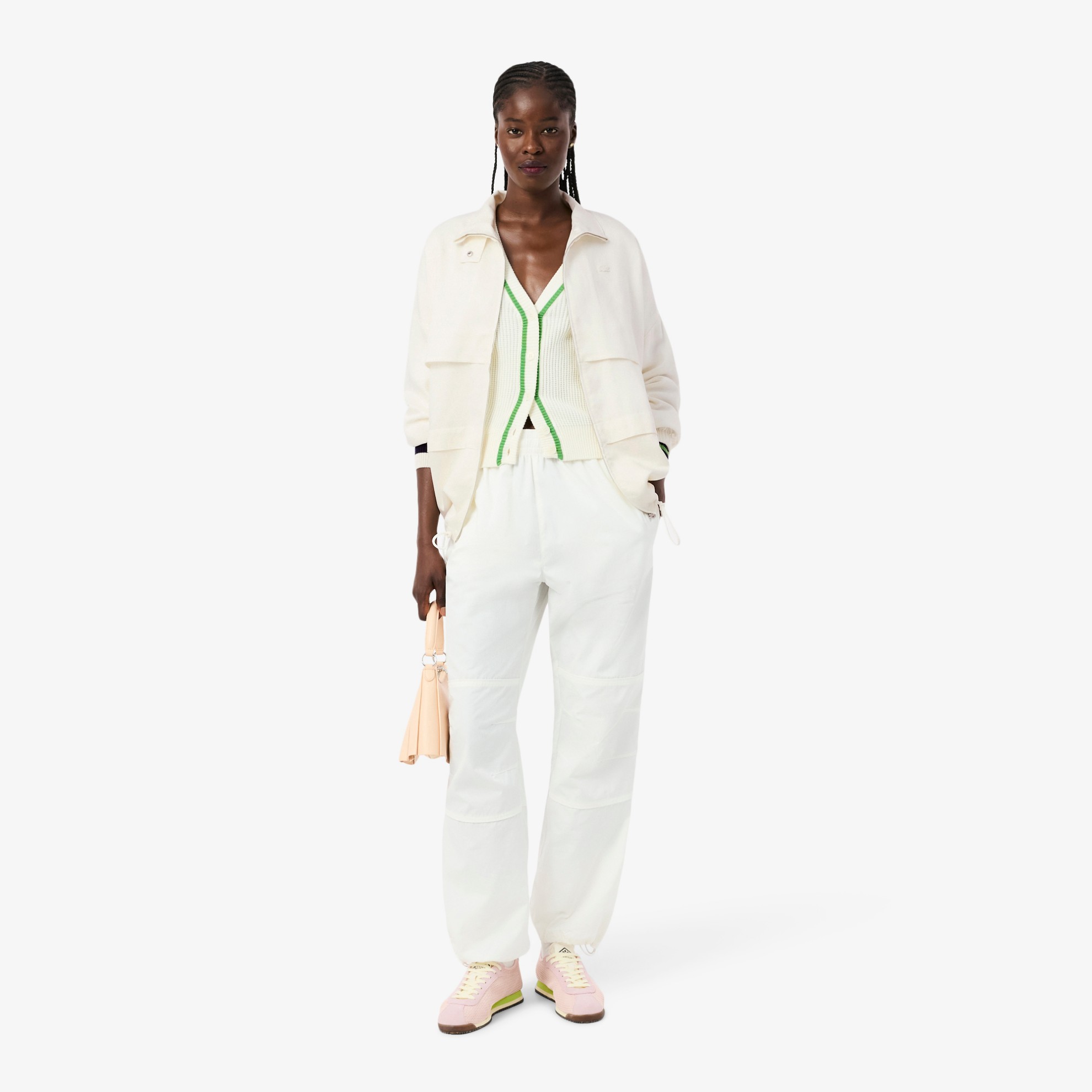 Εικόνα της Γυναικείο Oversized Linen Blend Track Jacket