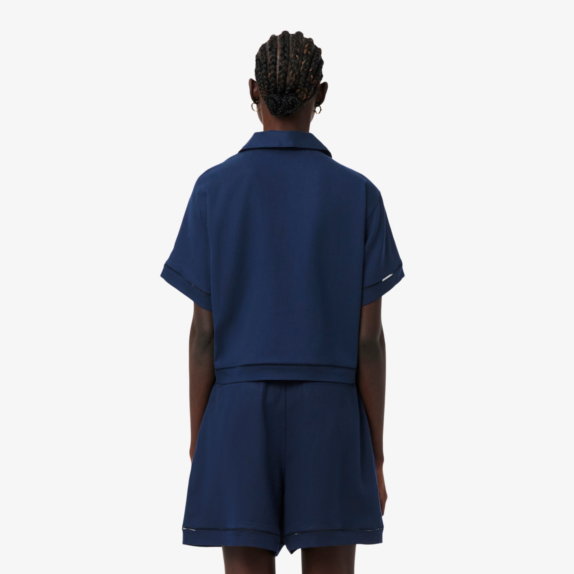 Εικόνα της Γυναικεία Oversized Fluid Twill Polo Μπλούζα