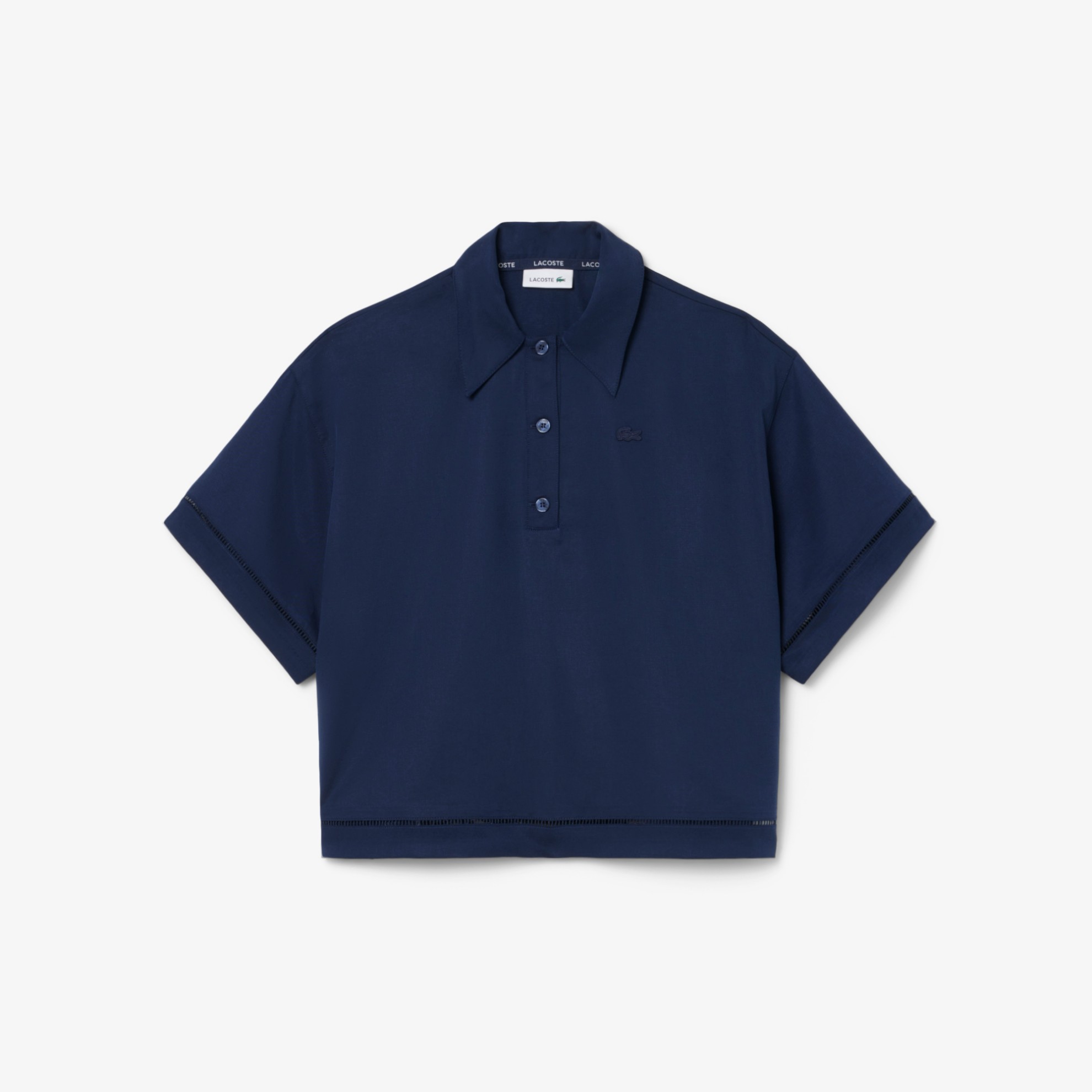 Εικόνα της Γυναικεία Oversized Fluid Twill Polo Μπλούζα