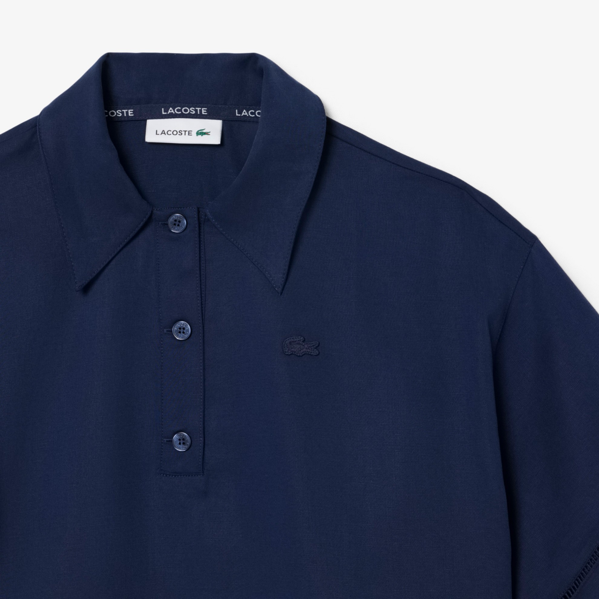 Εικόνα της Γυναικεία Oversized Fluid Twill Polo Μπλούζα