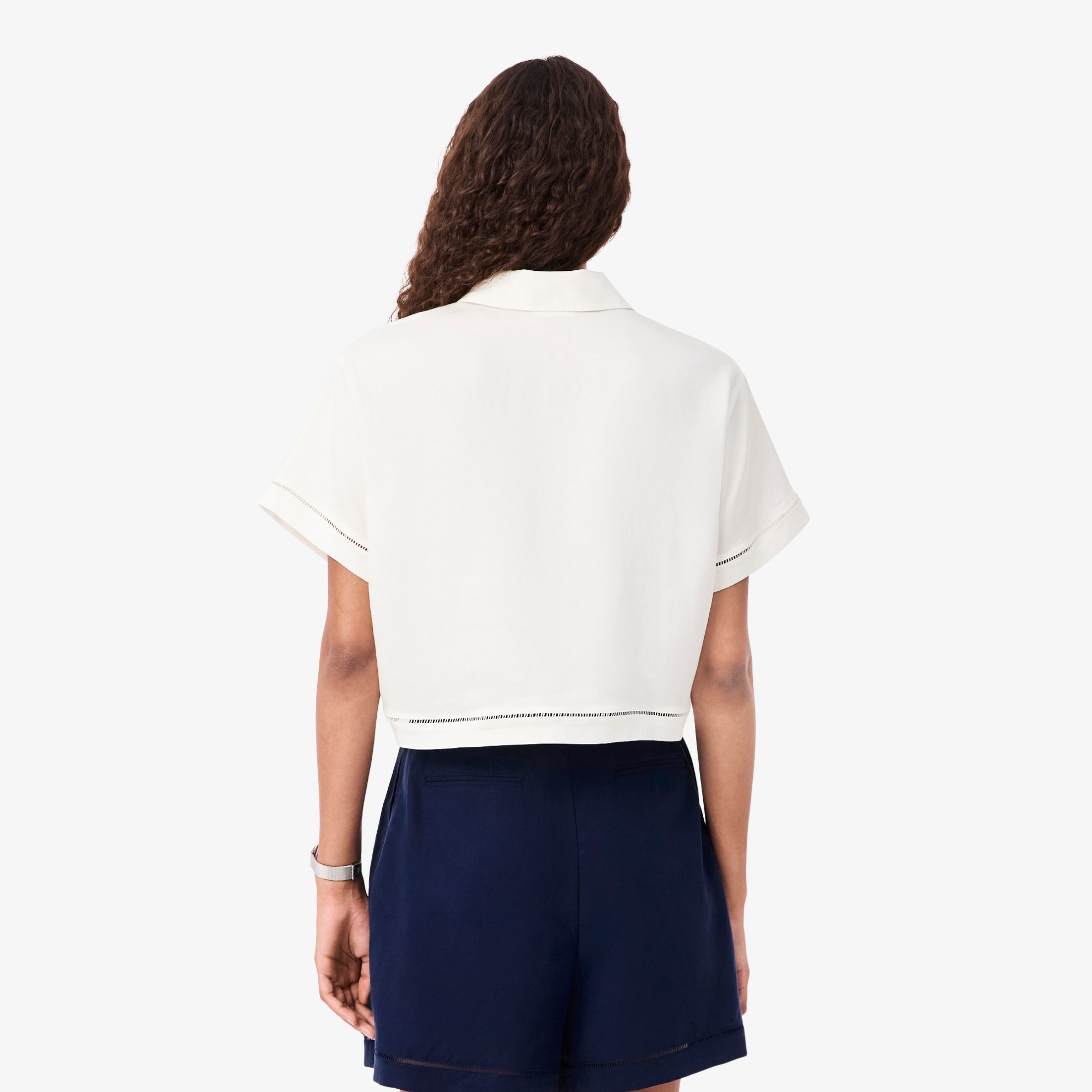 Εικόνα της Γυναικεία Oversized Fluid Twill Polo Μπλούζα