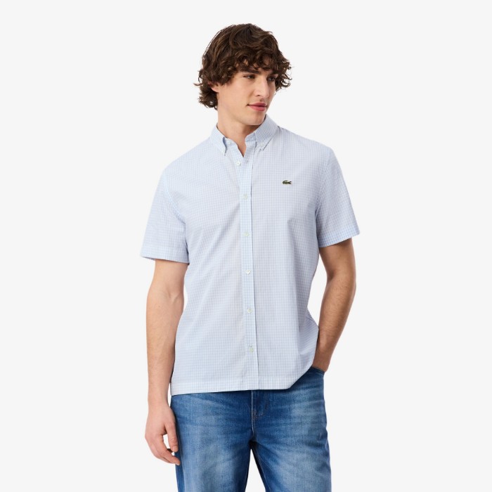 Εικόνα της Ανδρικό Κοντομάνικο Plaid Πουκάμισο Regular Fit 