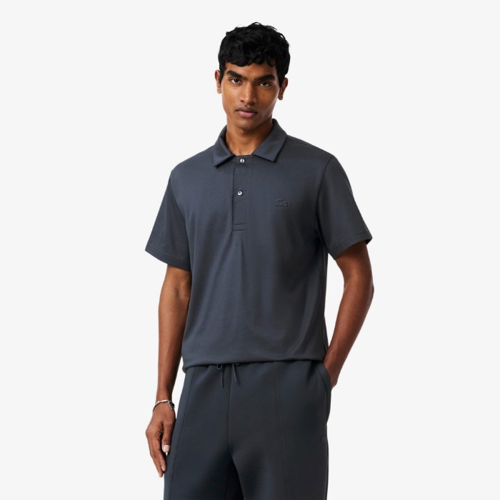 Εικόνα της Paris Open Neck Embroidered Polo Μπλούζα Classic Fit 