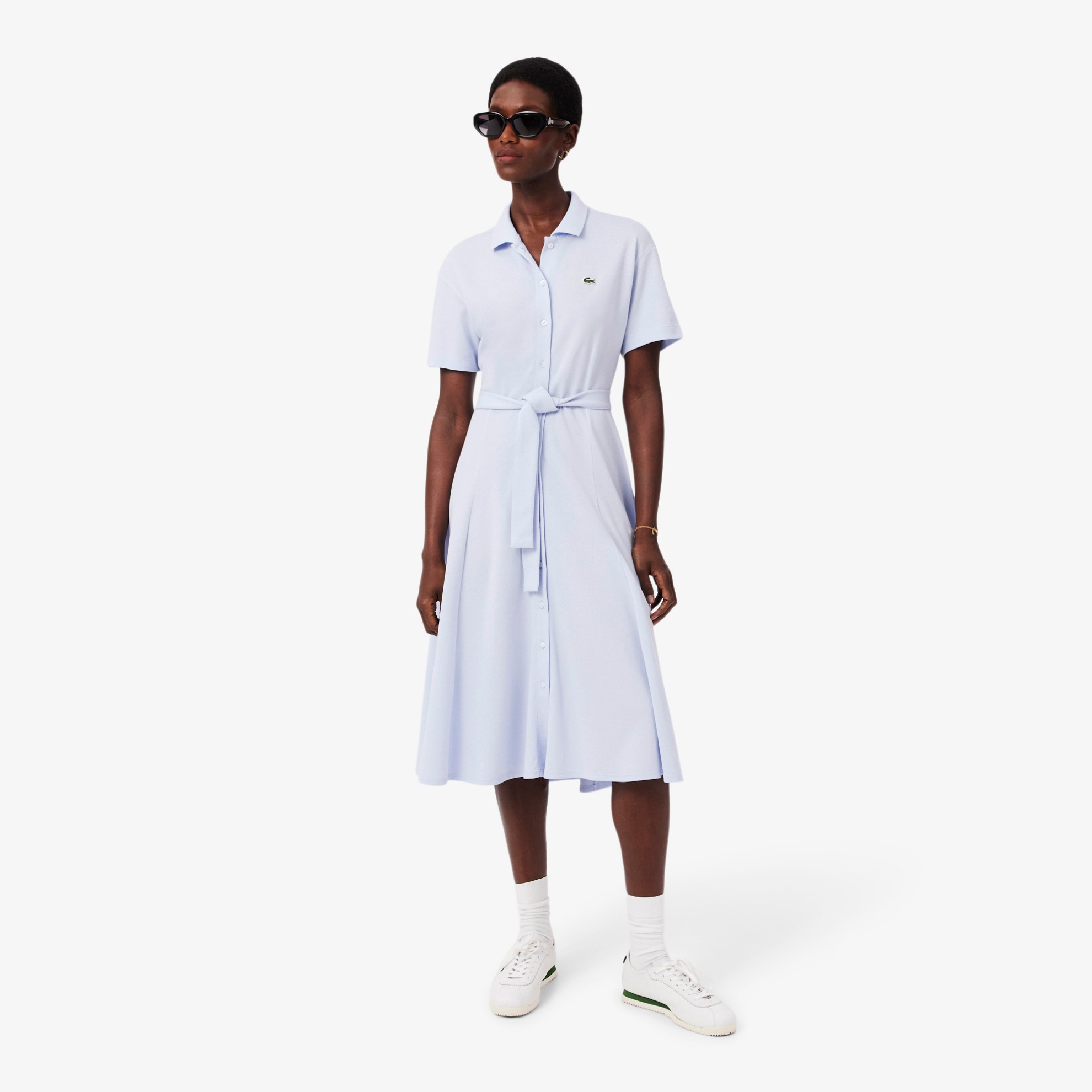 Εικόνα της Γυναικεία Flared Mini-Piqué Polo Φόρεμα