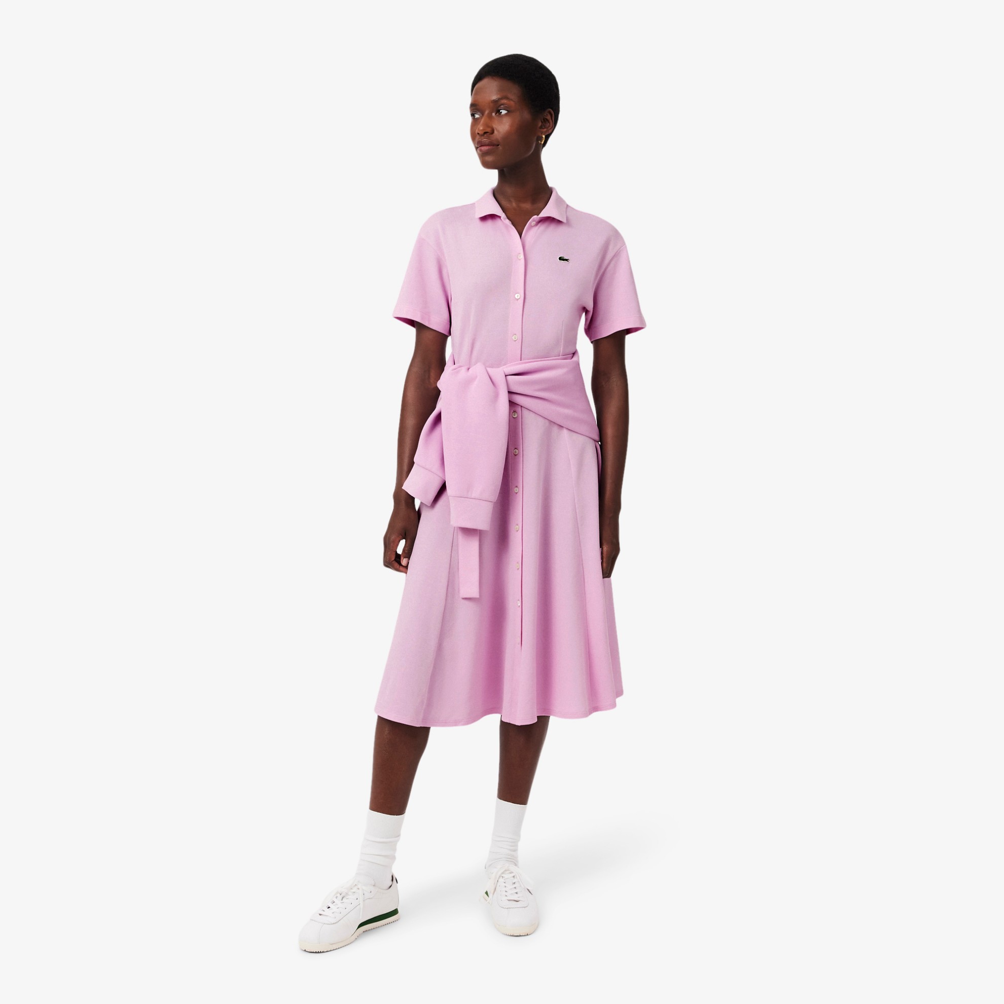 Εικόνα της Γυναικείο Flared Mini-Piqué Polo Φόρεμα