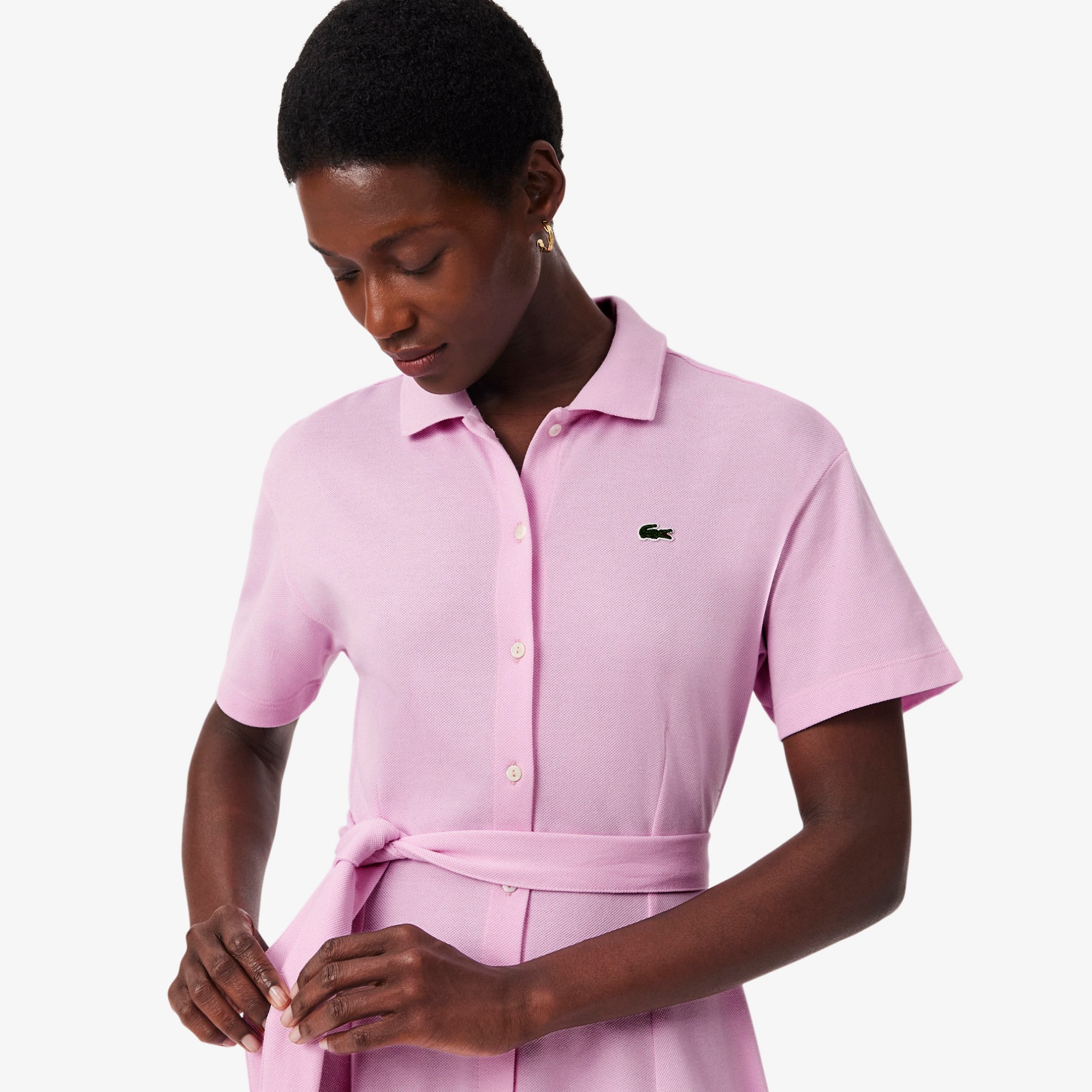 Εικόνα της Γυναικείο Flared Mini-Piqué Polo Φόρεμα
