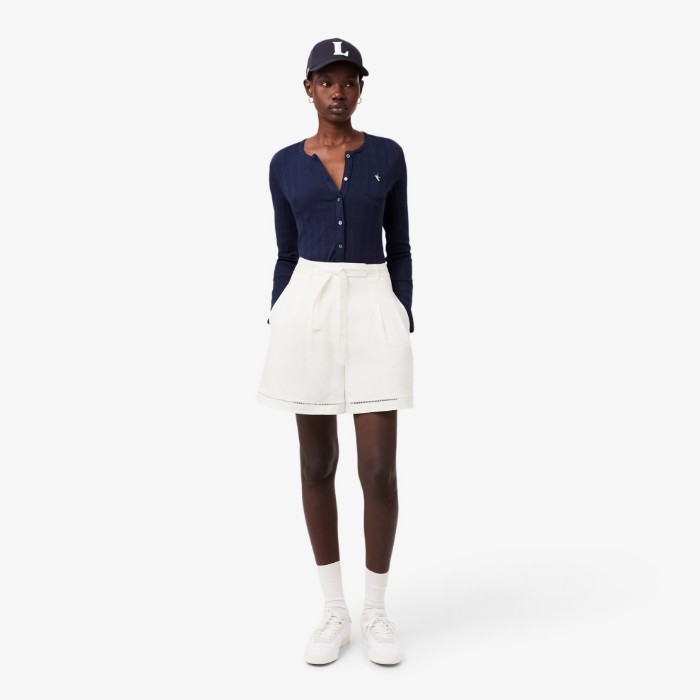 Εικόνα της Γυναικεία Oversized Fluid Linen Blend Bermuda