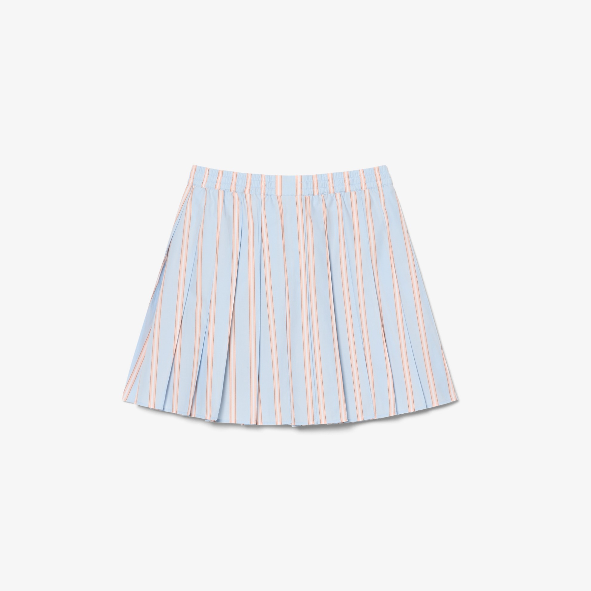 Εικόνα της Γυναικεία Poplin Short Striped Πλισέ Φούστα 