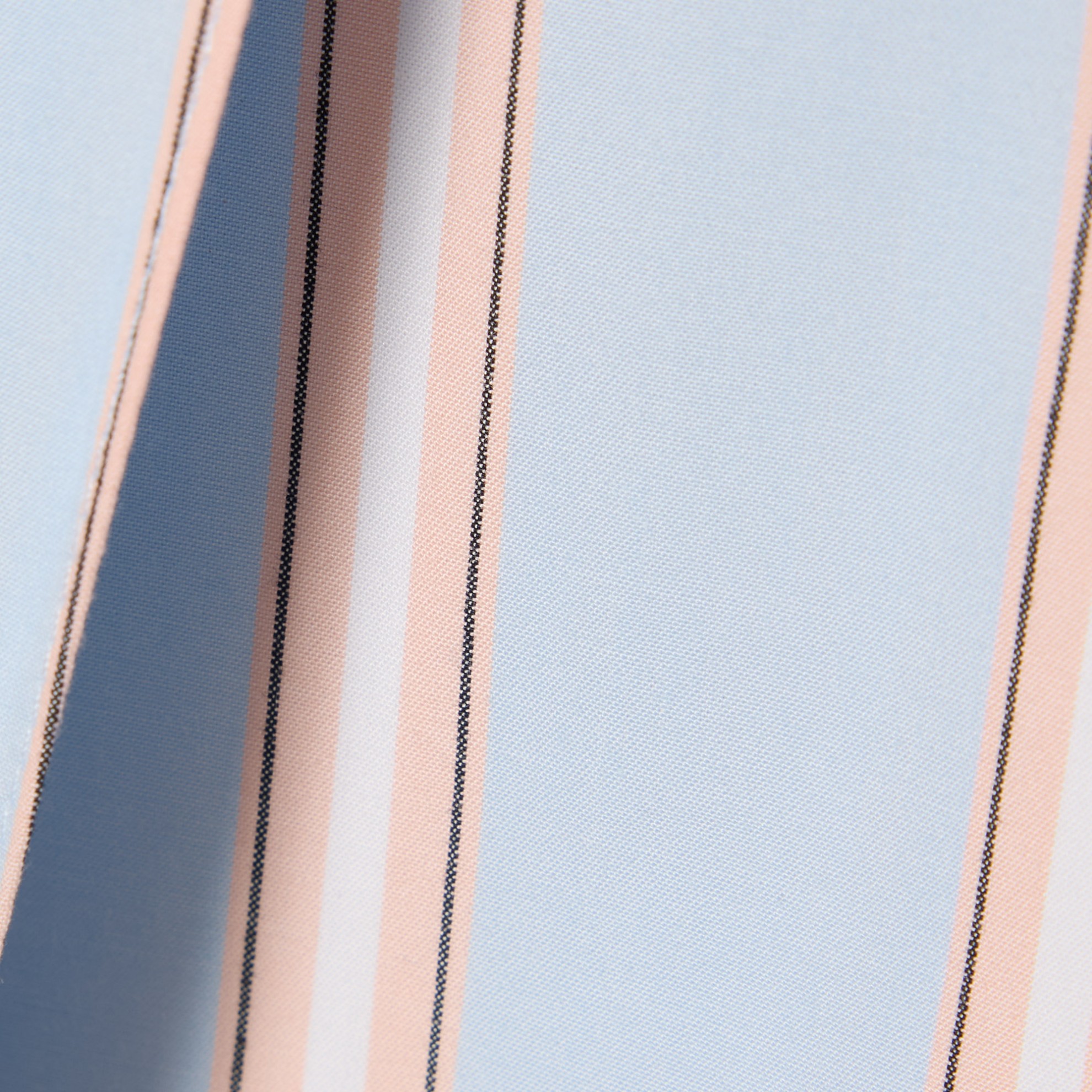 Εικόνα της Γυναικεία Poplin Short Striped Πλισέ Φούστα 