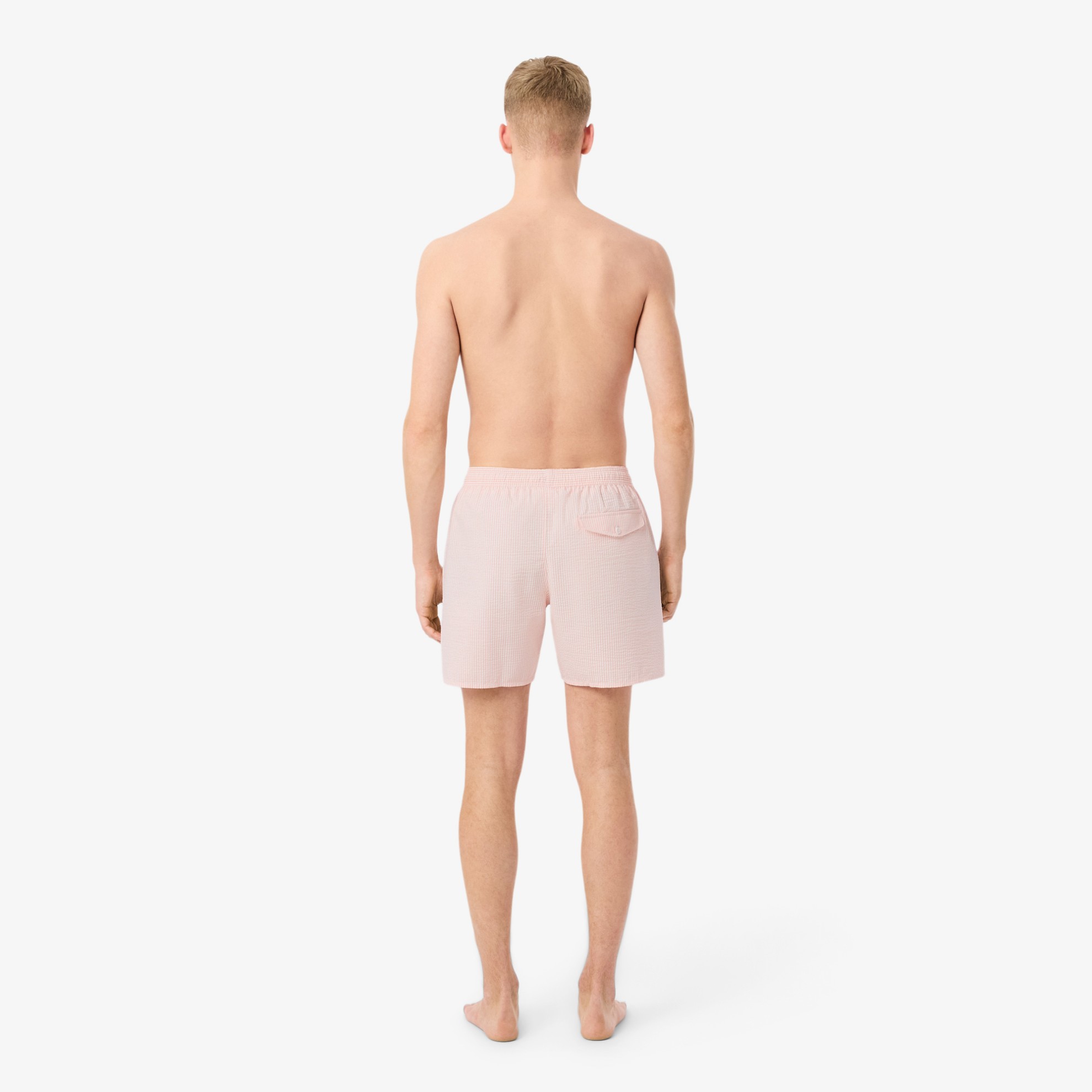 Εικόνα της Ανδρικό Mid Length Striped Textured Μαγιό