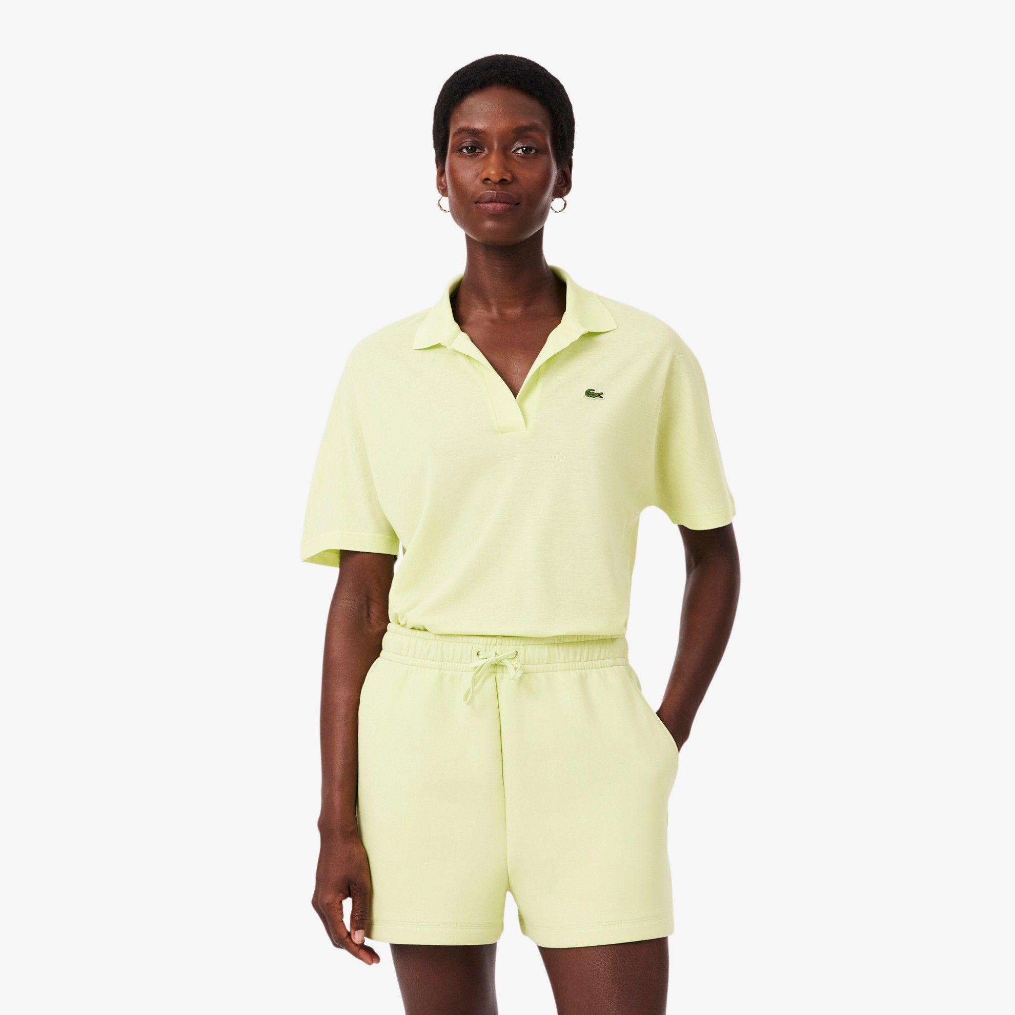Εικόνα της Γυναικεία Fluid Piqué Polo Μπλούζα Relaxed Fit 