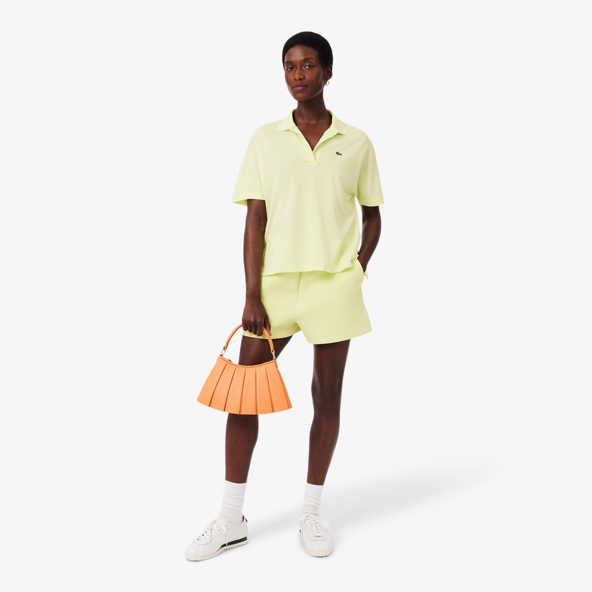 Εικόνα της Γυναικεία Fluid Piqué Polo Μπλούζα Relaxed Fit 
