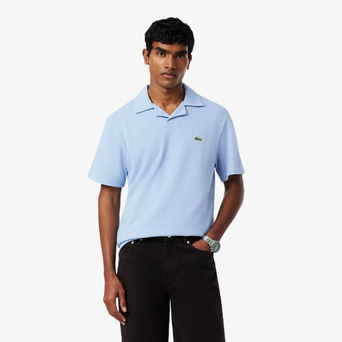 Εικόνα της Ανδρική Cotton-Linen Polo Μπλούζα Classic Fit 