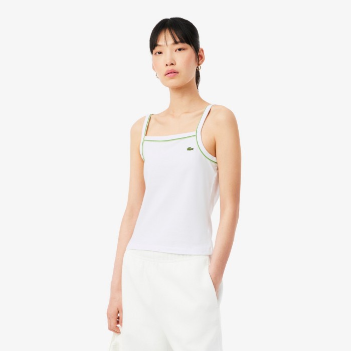 Εικόνα της Γυναικείο Contrast Accent Βαμβακερό Tank Top