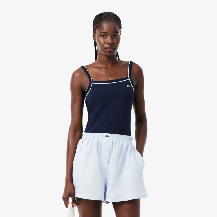 Εικόνα της Γυναικείο Contrast Accent Βαμβακερό Tank Top