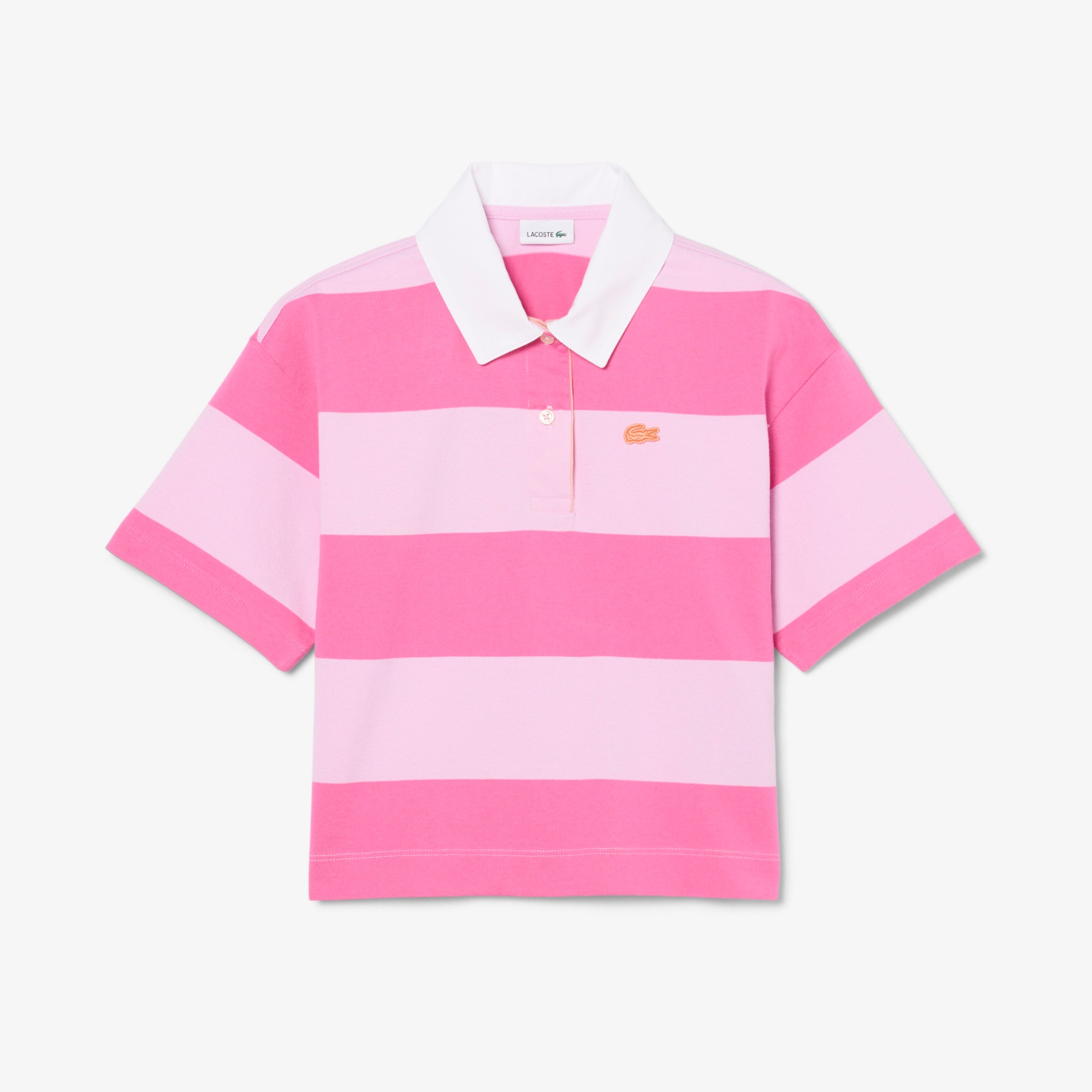 Εικόνα της Παιδική Oversized Striped Cotton Rugby Polo Μπλούζα 
