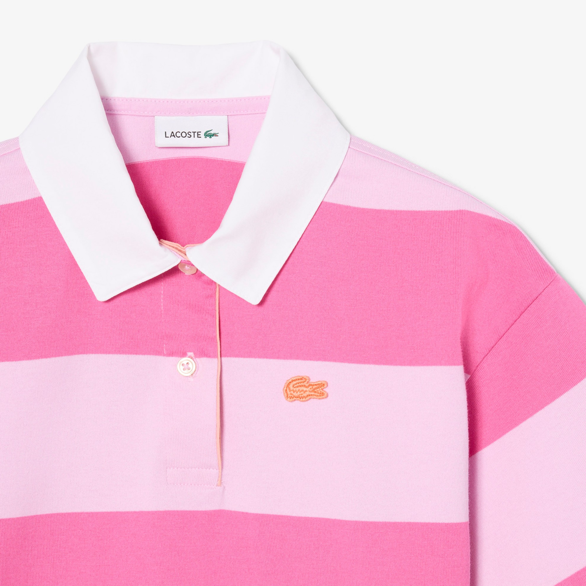 Εικόνα της Παιδική Oversized Striped Cotton Rugby Polo Μπλούζα 