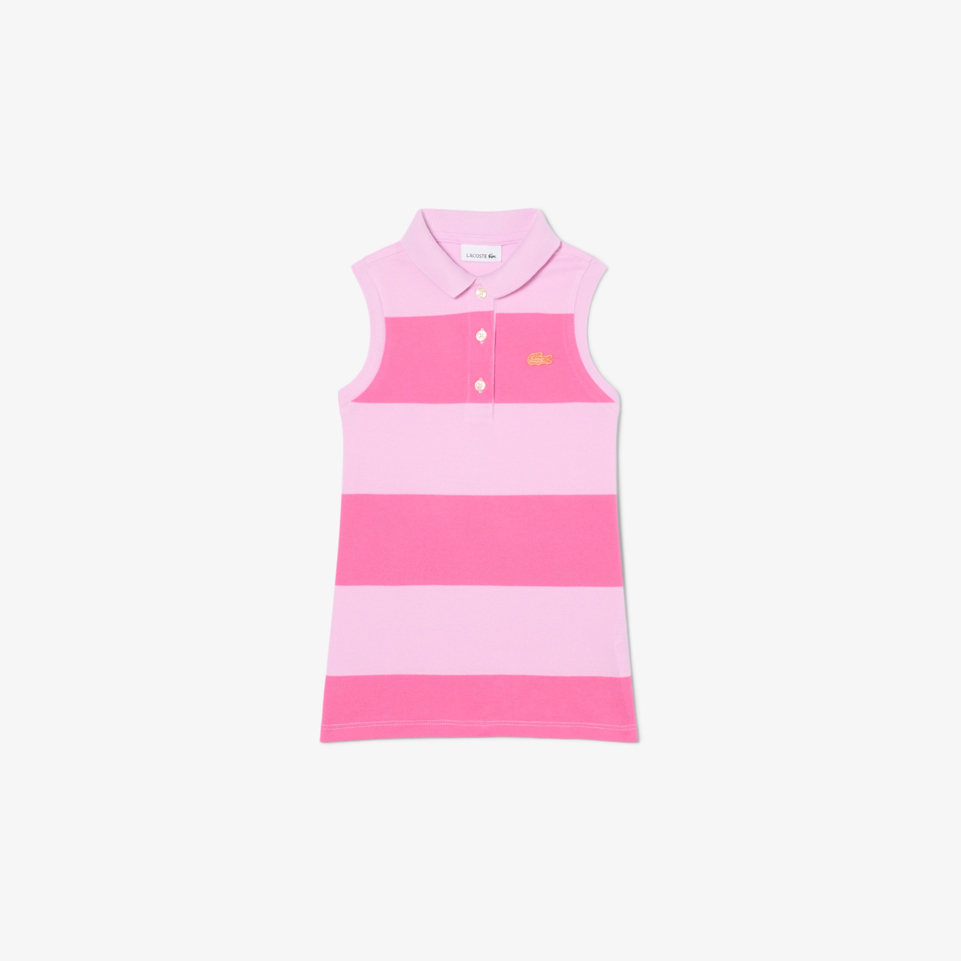 Εικόνα της Παιδικό Αμάνικο Striped Petit Piqué Polo Φόρεμα 