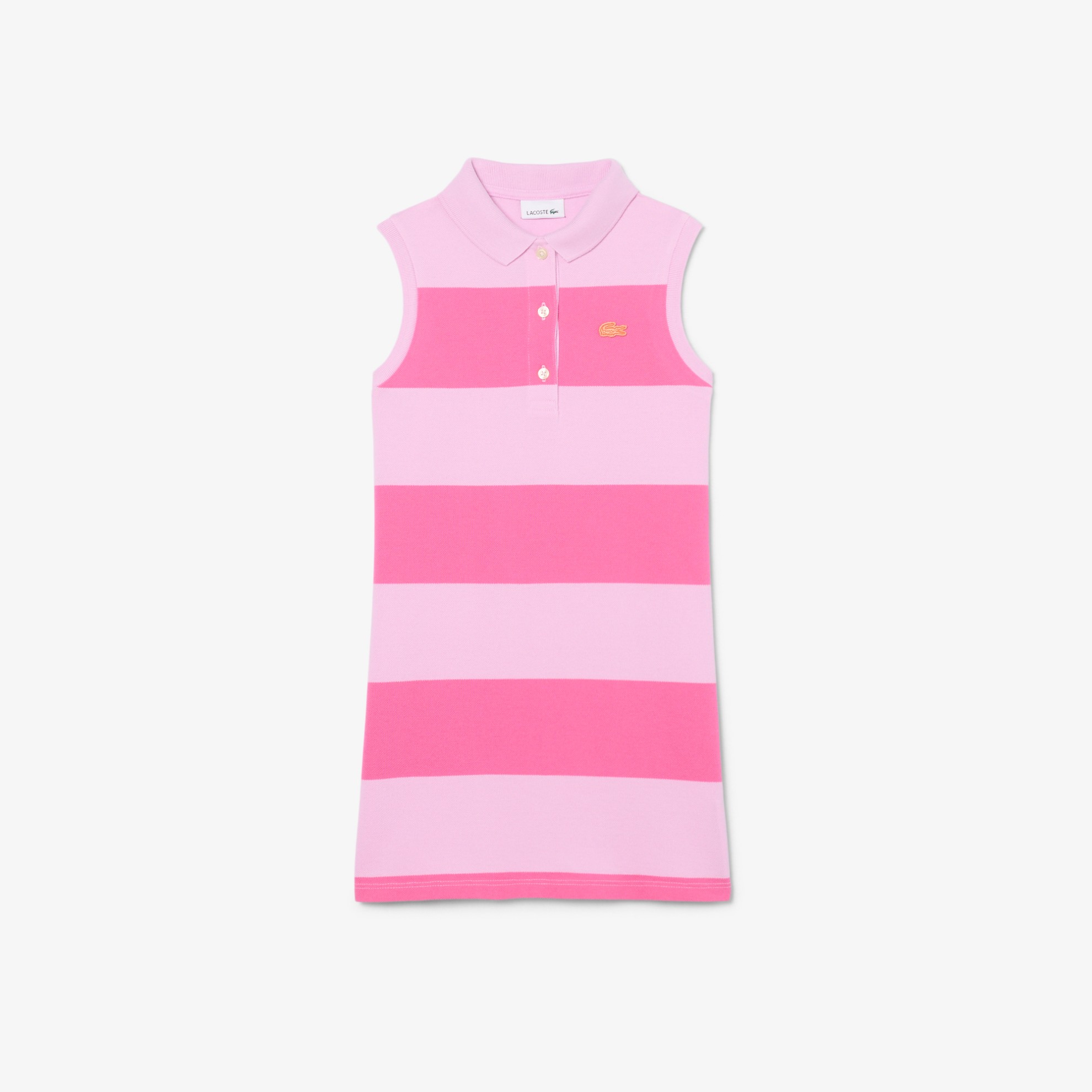 Εικόνα της Παιδικό Αμάνικο Striped Petit Piqué Polo Φόρεμα 