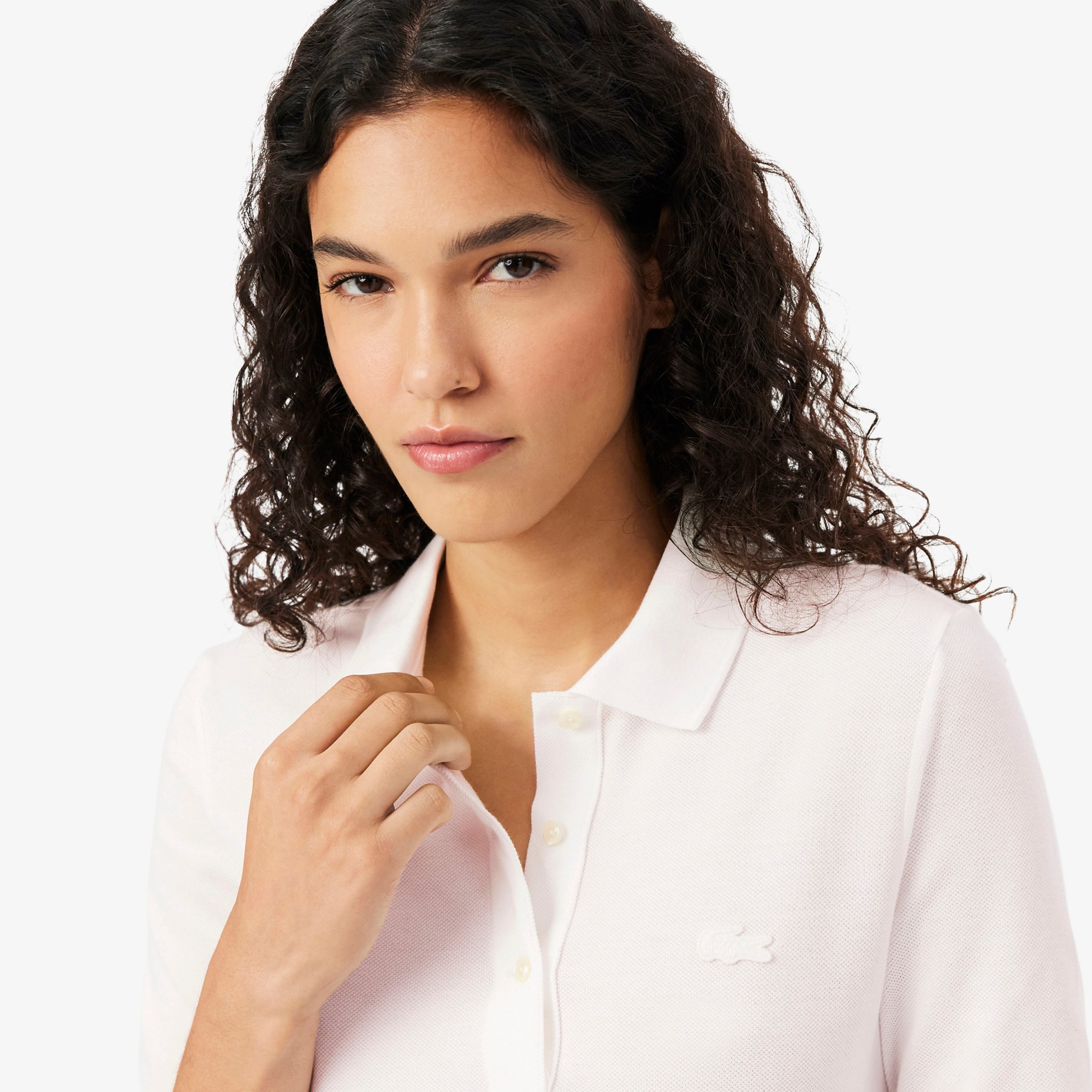 Εικόνα της Γυναικεία Supple Cotton Polo Μπλούζα Slim Fit