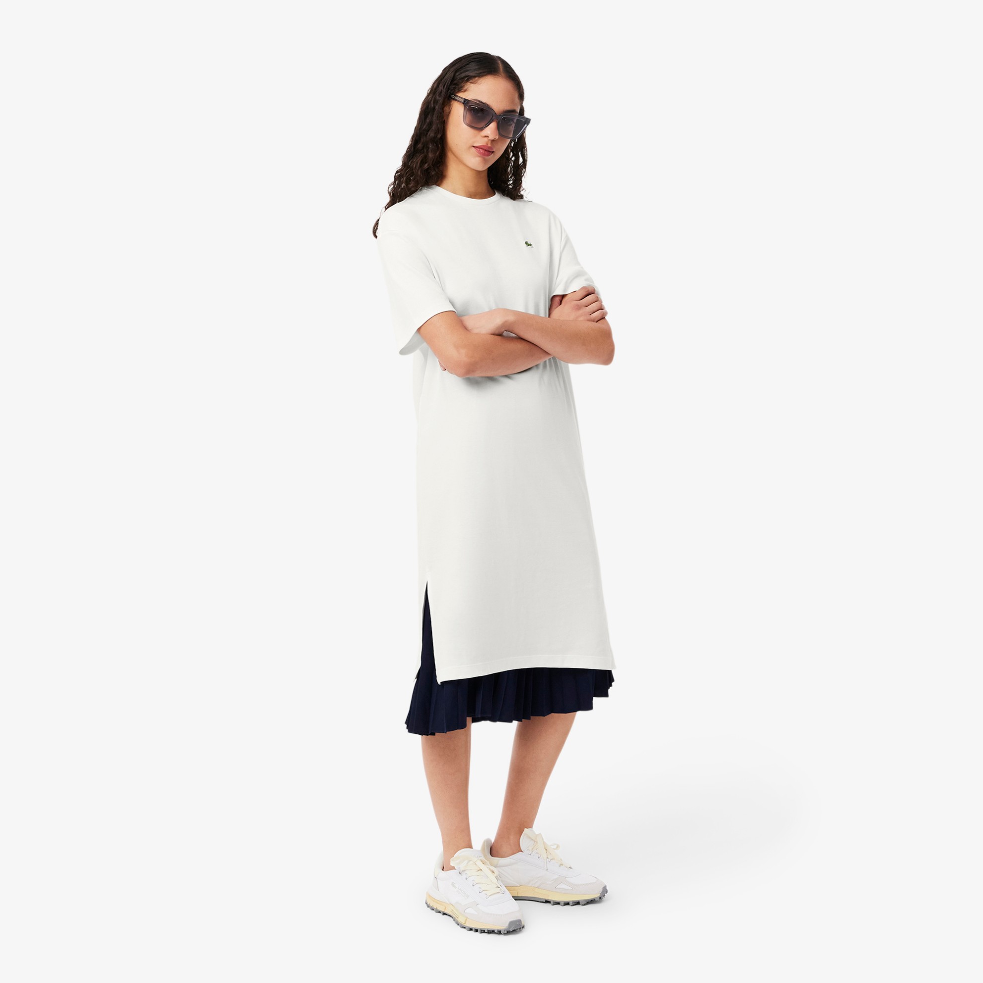 Εικόνα της Oversized Cotton T-Shirt Φόρεμα 