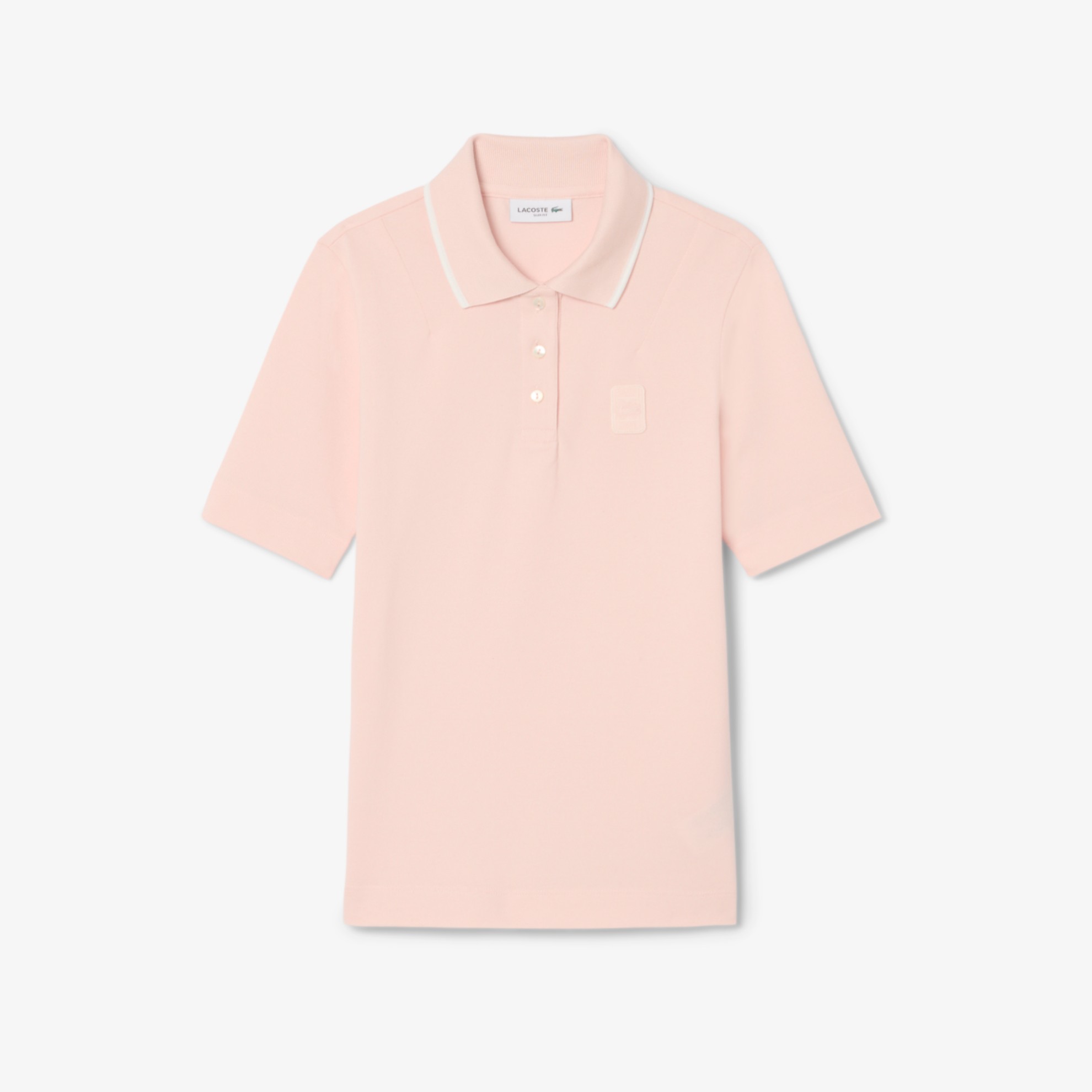 Εικόνα της Γυναικεία Two Tone Badge Accent Polo Μπλούζα  Slim Fit 