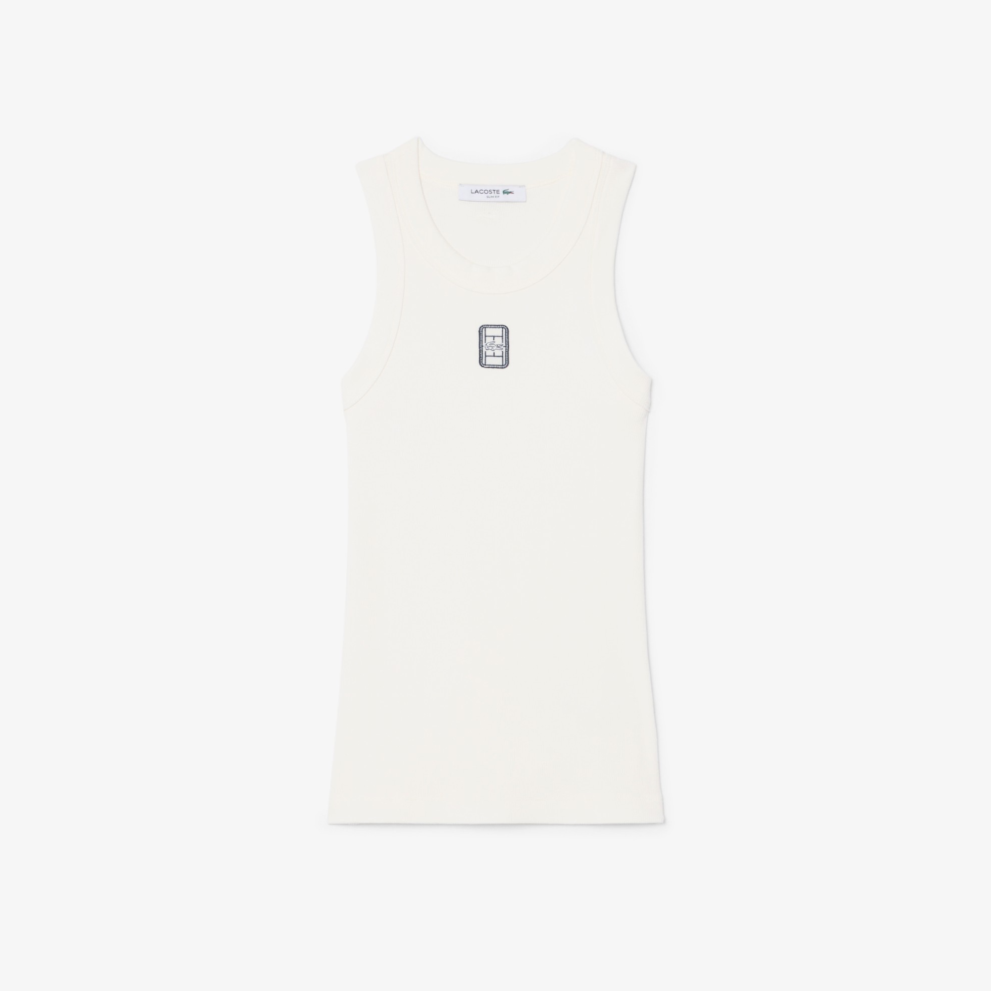 Εικόνα της Γυναικείο Badge Accent Rib Knit Tank Top Slim Fit 
