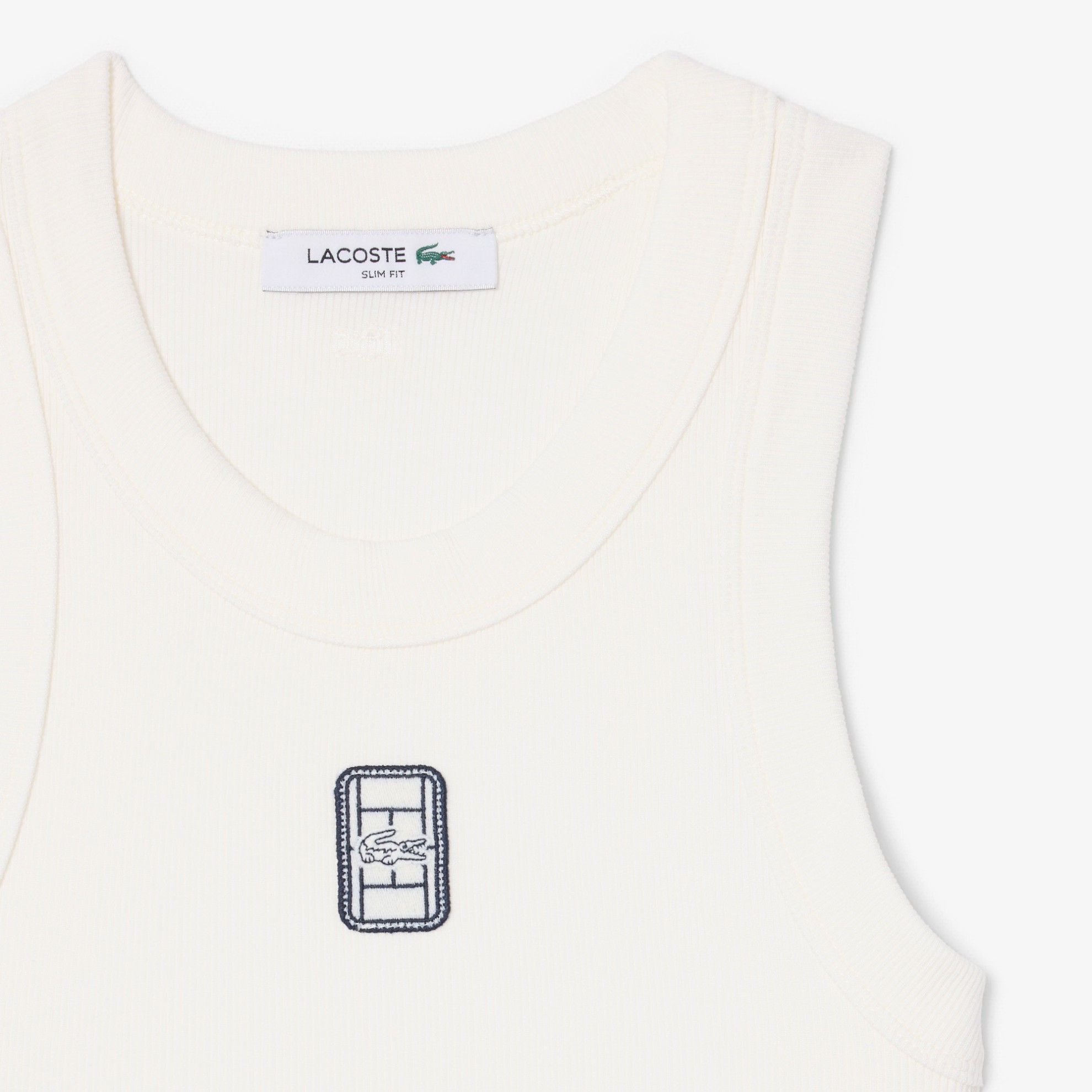 Εικόνα της Γυναικείο Badge Accent Rib Knit Tank Top Slim Fit 