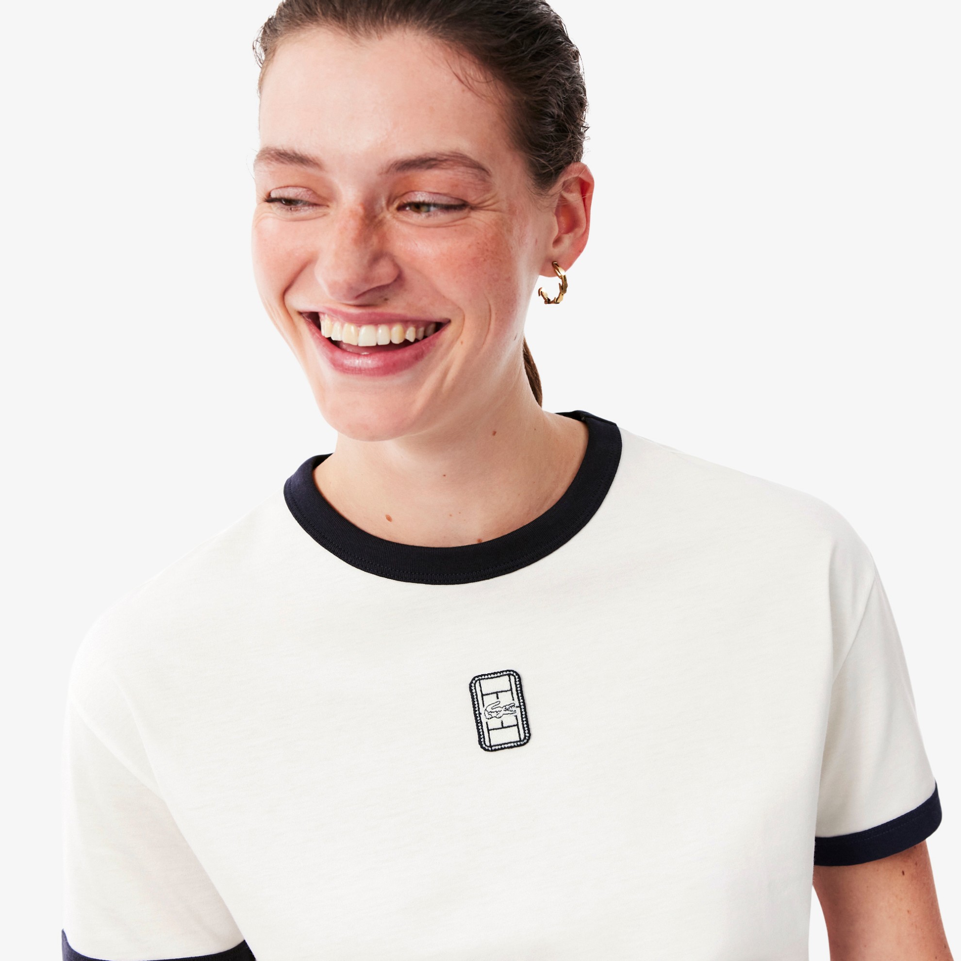 Εικόνα της Γυναικείο Embroidered Badge Jersey T-shirt