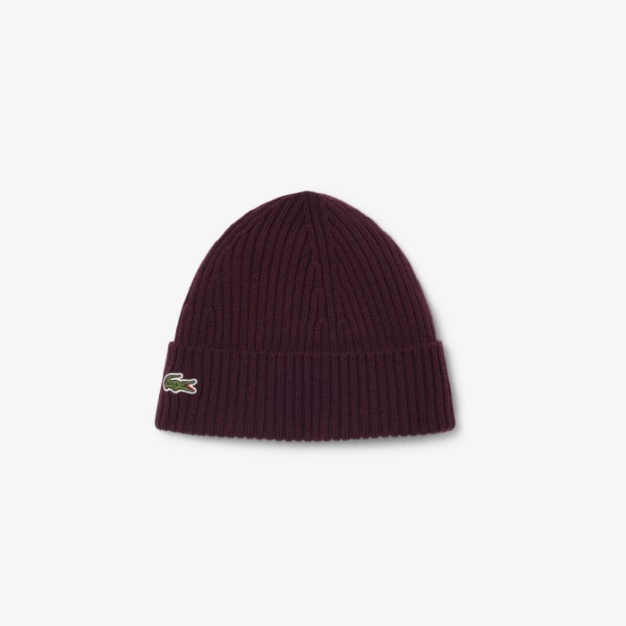 Εικόνα της Unisex Lacoste Ribbed Μάλλινος Σκούφος