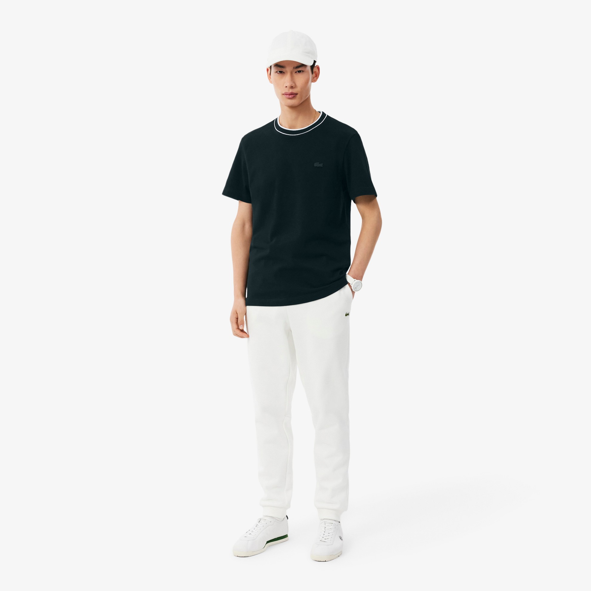 Εικόνα της Ανδρικό Stretch Piqué Stripe Collar T-Shirt