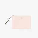 Unisex Anna Coated Piqué Canvas Clutch με Φερμουάρ