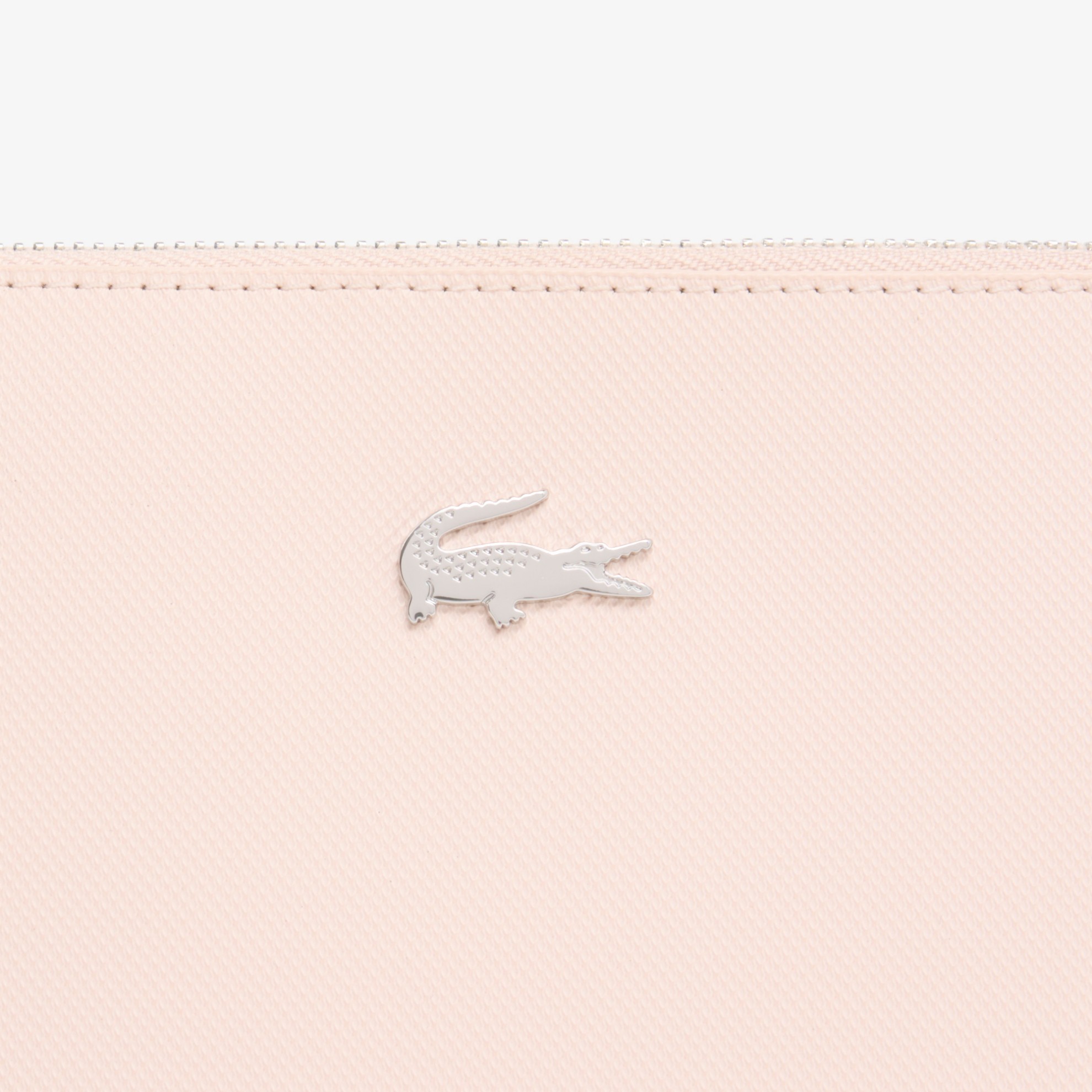 Εικόνα της Unisex Anna Coated Piqué Canvas Clutch με Φερμουάρ