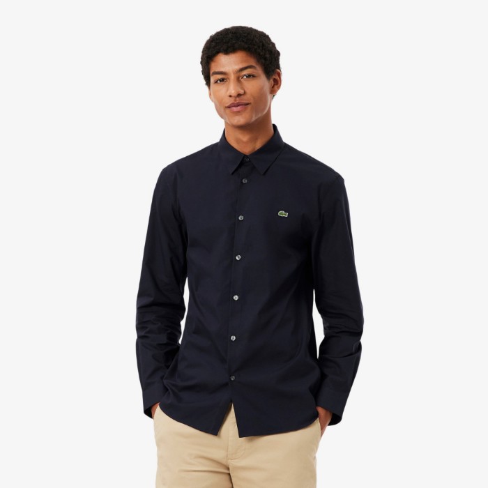 Εικόνα της Ανδρικό Stretch Poplin Πουκάμισο Slim Fit