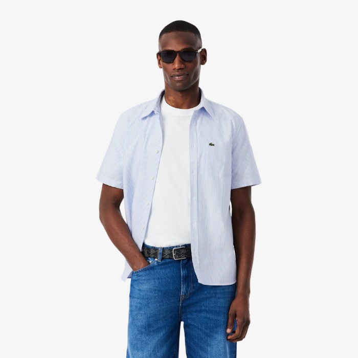 Εικόνα της Ανδρικό Κοντομάνικο Oxford Πουκάμισο Regular Fit 