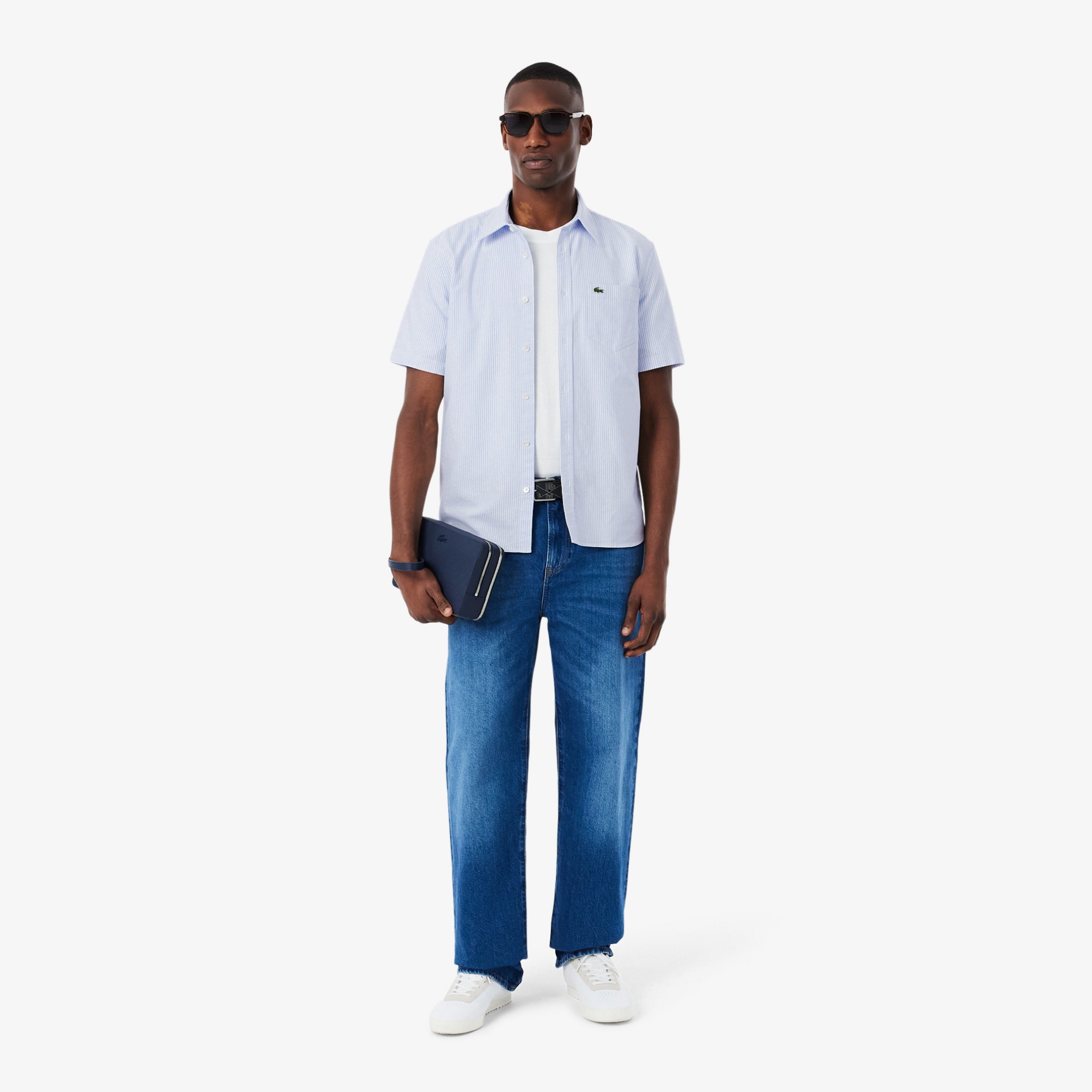 Εικόνα της Ανδρικό Κοντομάνικο Oxford Πουκάμισο Regular Fit 
