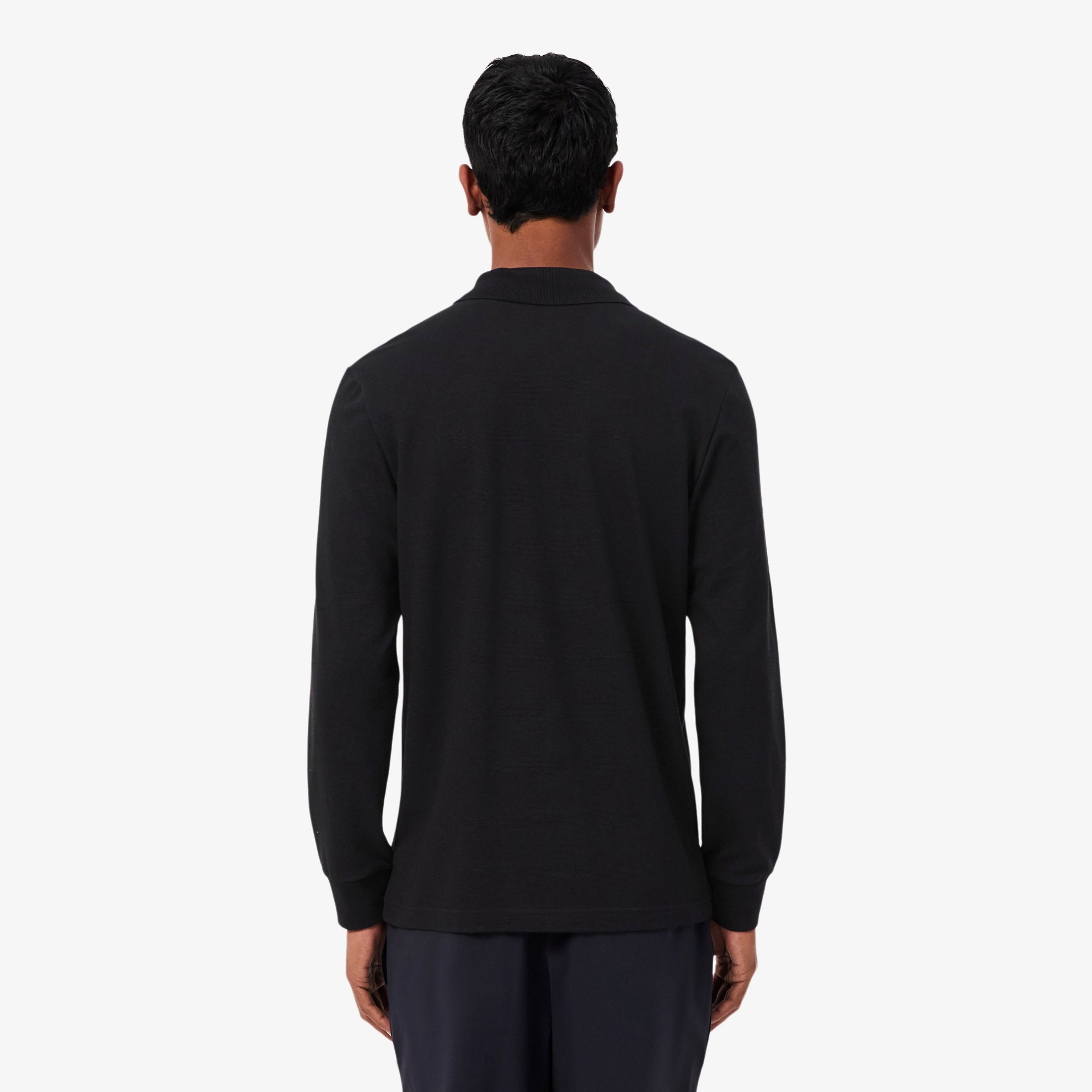 Εικόνα της Ανδρική Μακρυμάνικη Cotton Blend Polo Μπλούζα Regular Fit 