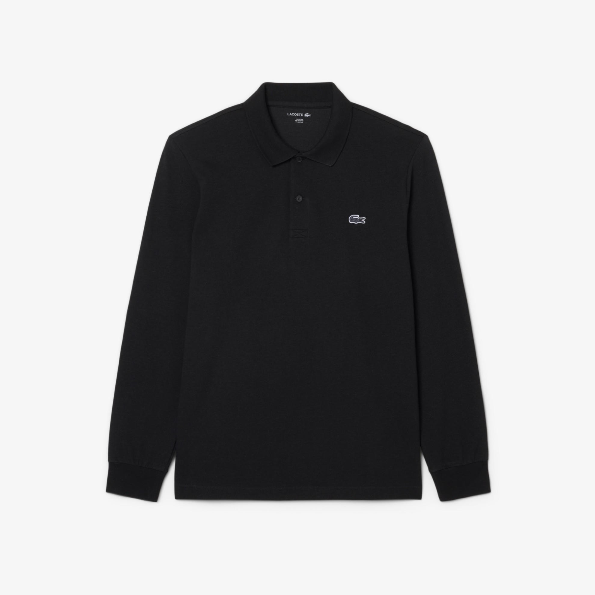 Εικόνα της Ανδρική Μακρυμάνικη Cotton Blend Polo Μπλούζα Regular Fit 