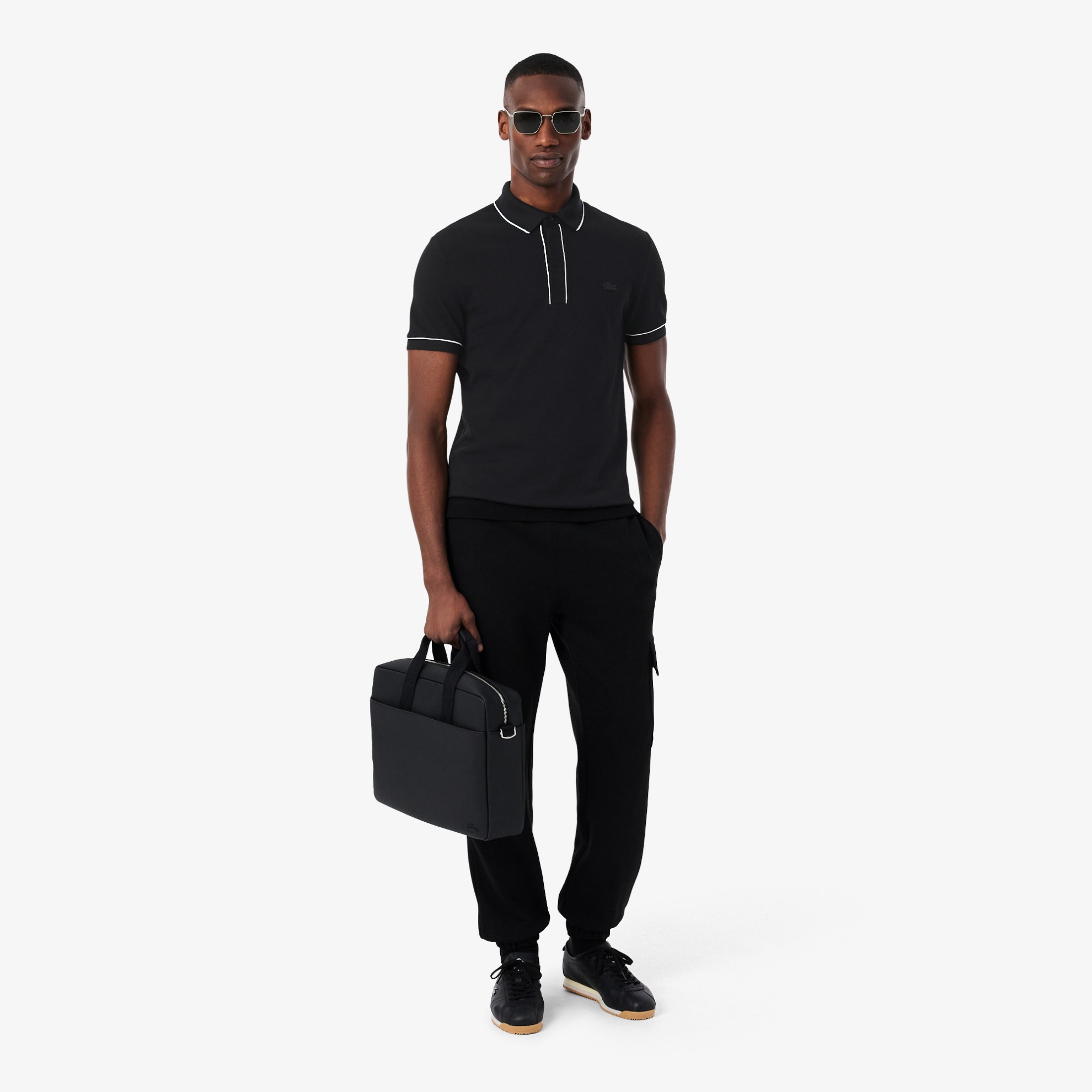 Εικόνα της Smart Paris Stretch Cotton Contrast Trim Polo Μπλούζα