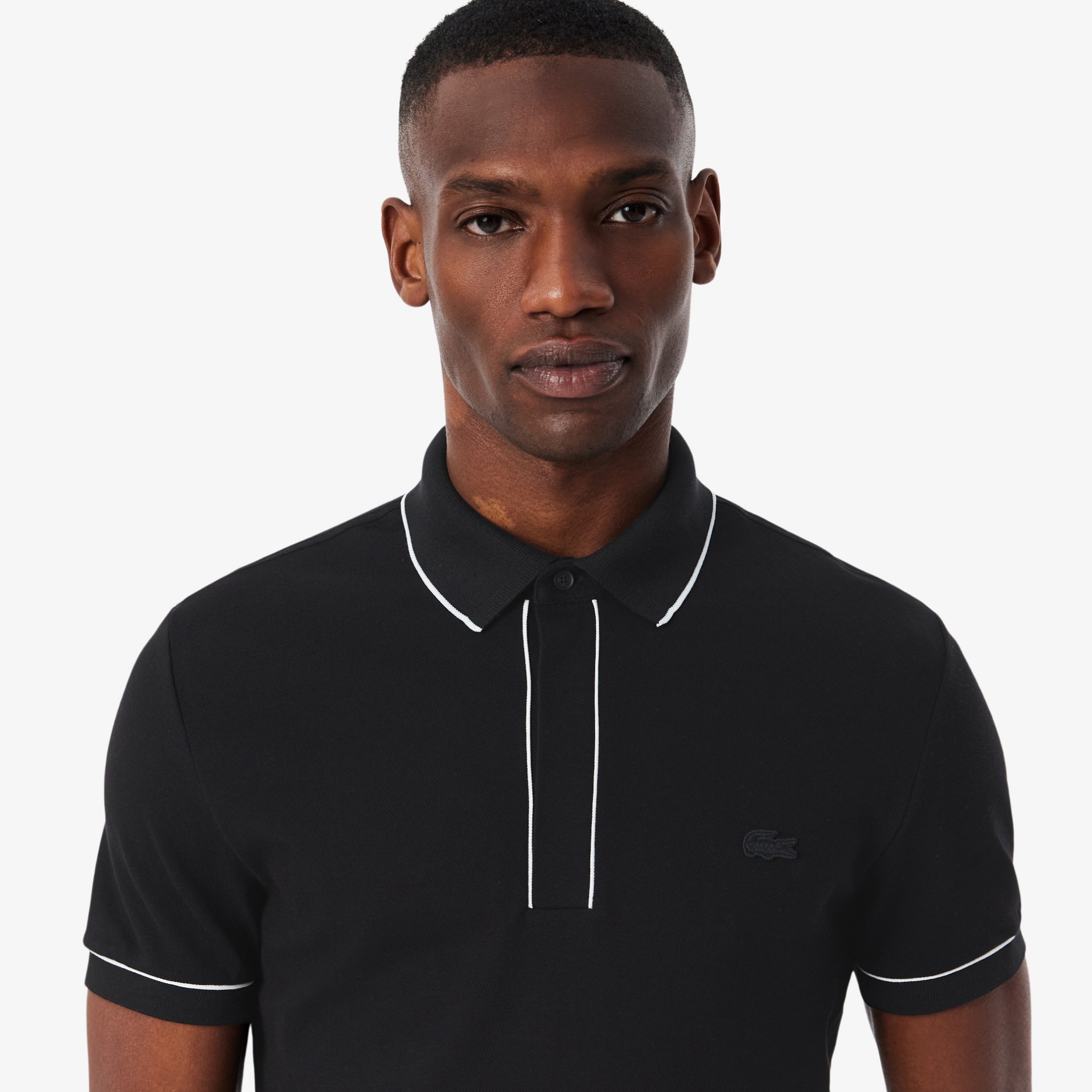 Εικόνα της Smart Paris Stretch Cotton Contrast Trim Polo Μπλούζα