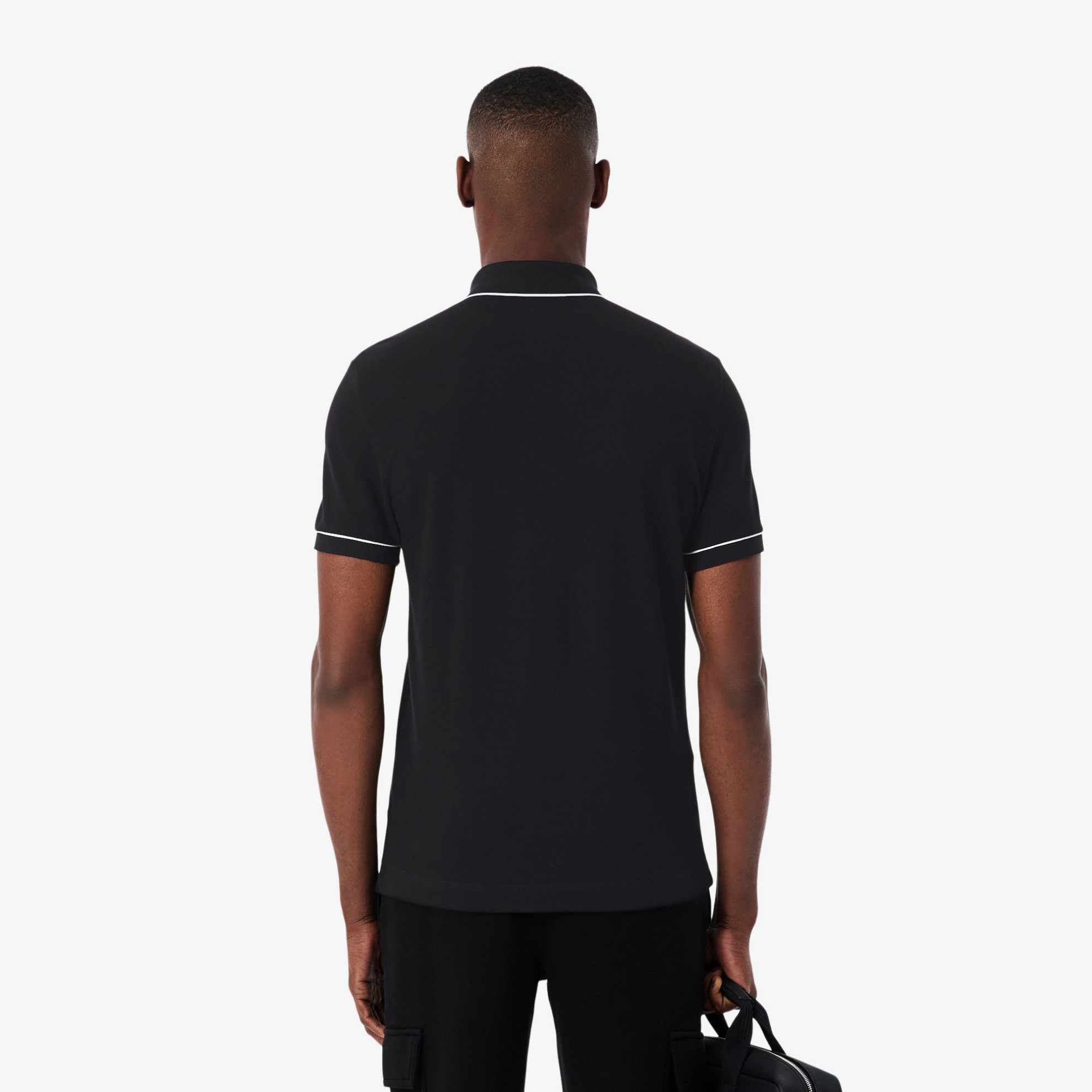 Εικόνα της Smart Paris Stretch Cotton Contrast Trim Polo Μπλούζα