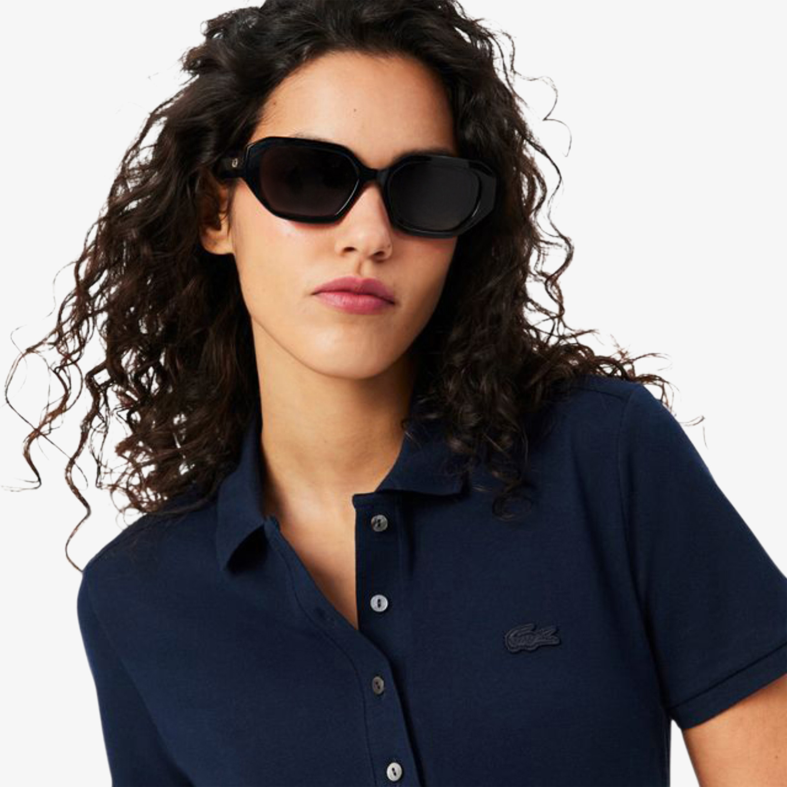 Εικόνα της Γυναικεία Stretch Cotton Piqué Polo Μπλούζα Slim Fit