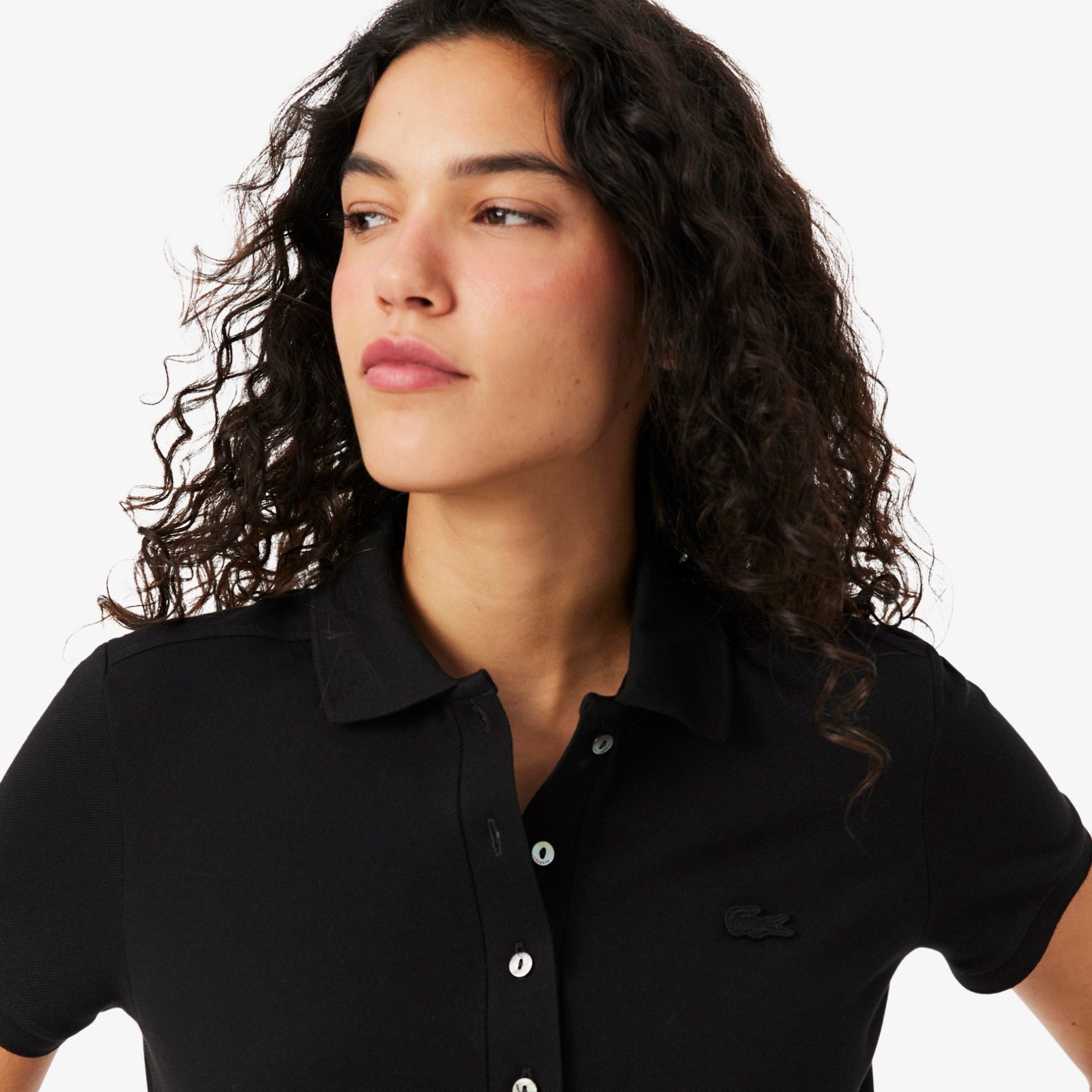 Εικόνα της Γυναικεία Stretch Cotton Piqué Polo Μπλούζα Slim Fit