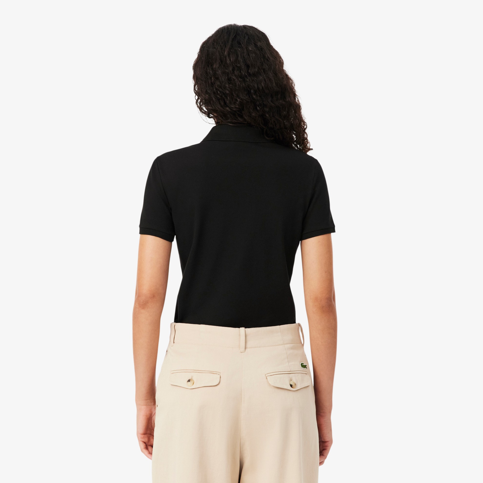 Εικόνα της Γυναικεία Stretch Cotton Piqué Polo Μπλούζα Slim Fit