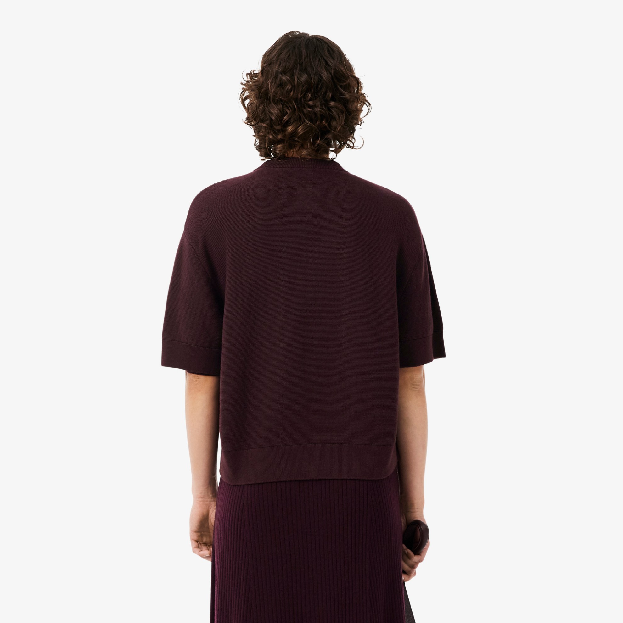 Εικόνα της Γυναικείο Cotton and Wool Blend Moss Stitch Cardigan