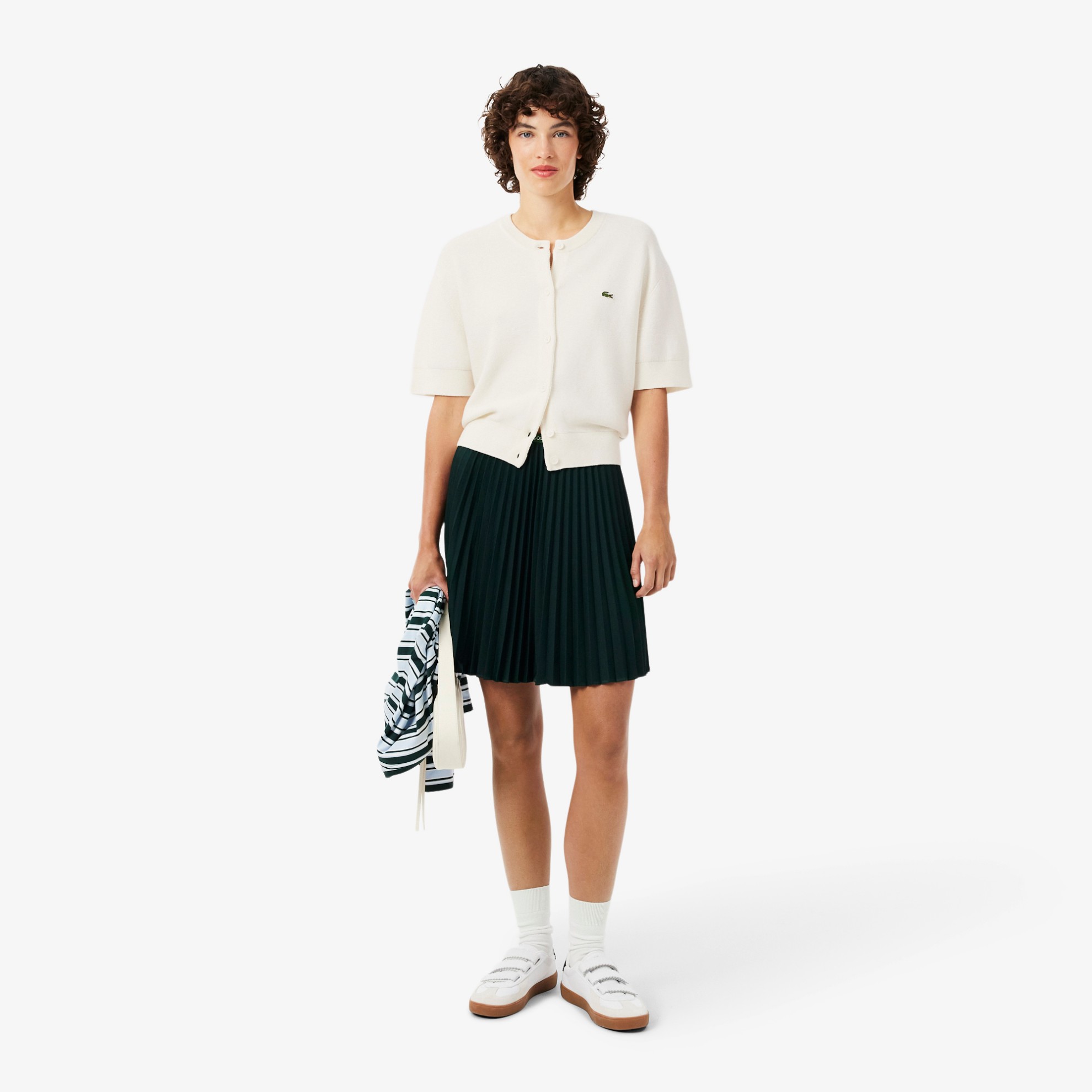 Εικόνα της Γυναικείο Cotton and Wool Blend Moss Stitch Cardigan