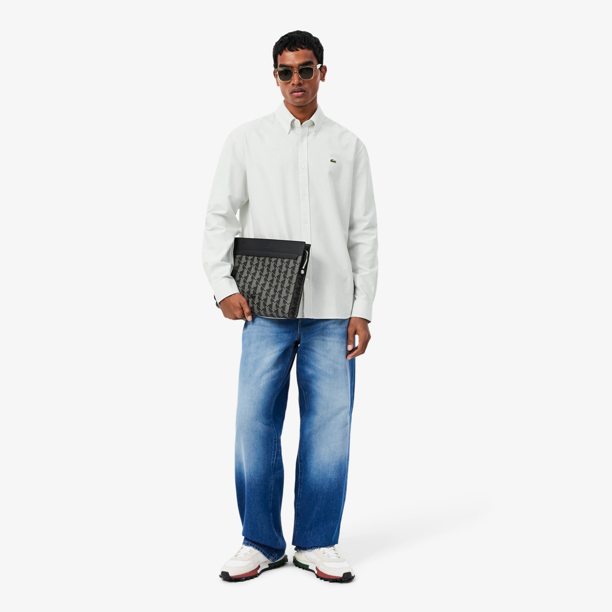 Εικόνα της Ανδρικό Striped Oxford Πουκάμισο Regular Fit 