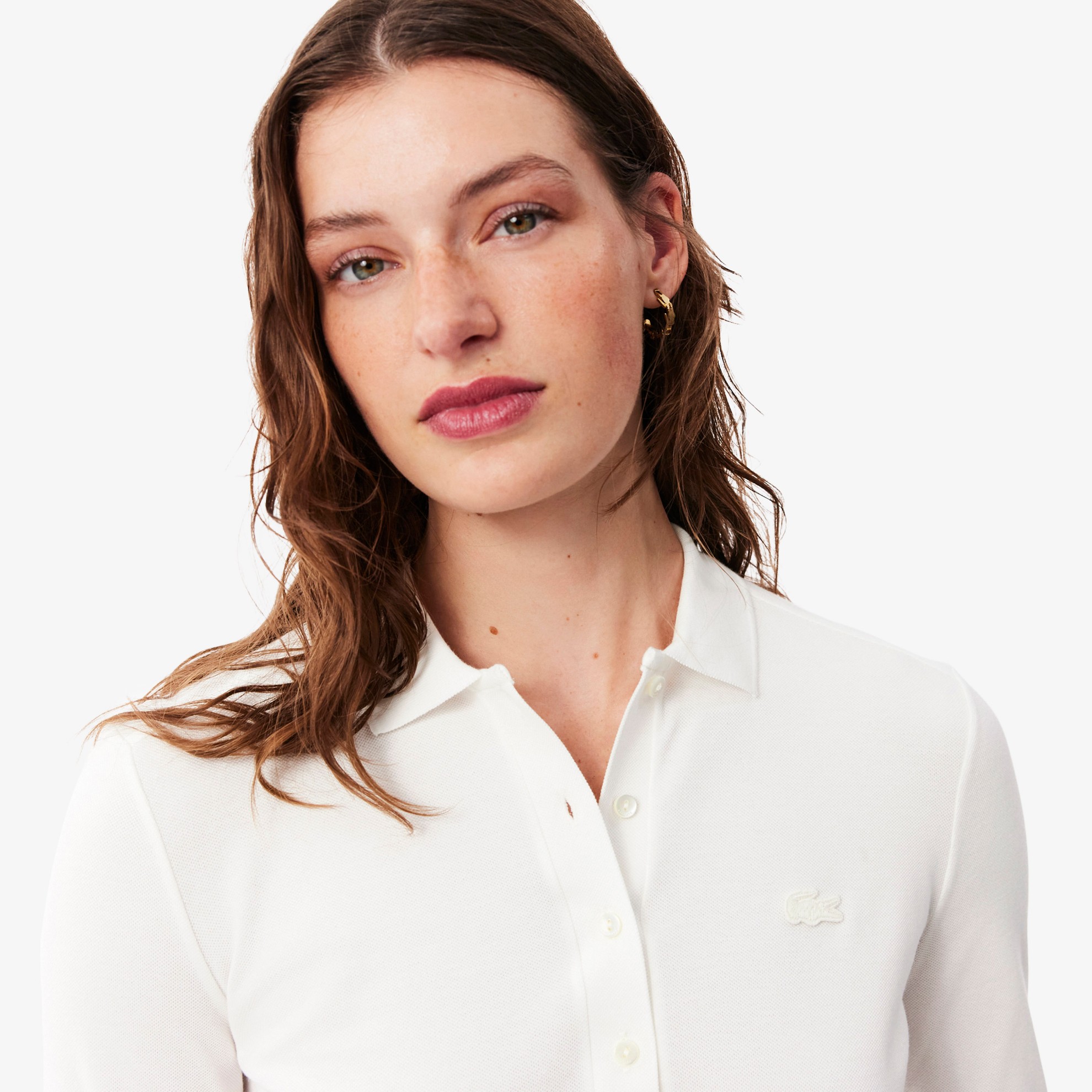 Εικόνα της Γυναικεία Stretch Piqué Lacoste Polo Μπλούζα Slim fit