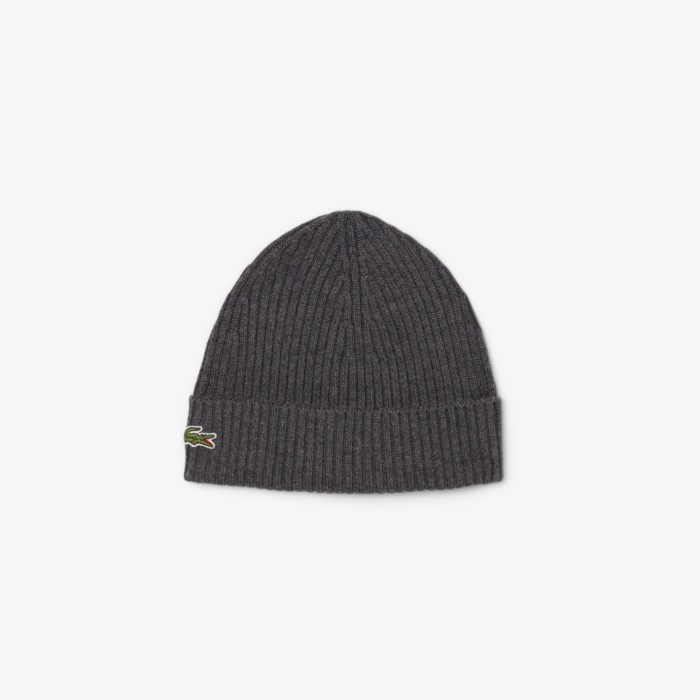 Εικόνα της Unisex Lacoste Ribbed Μάλλινος Σκούφος