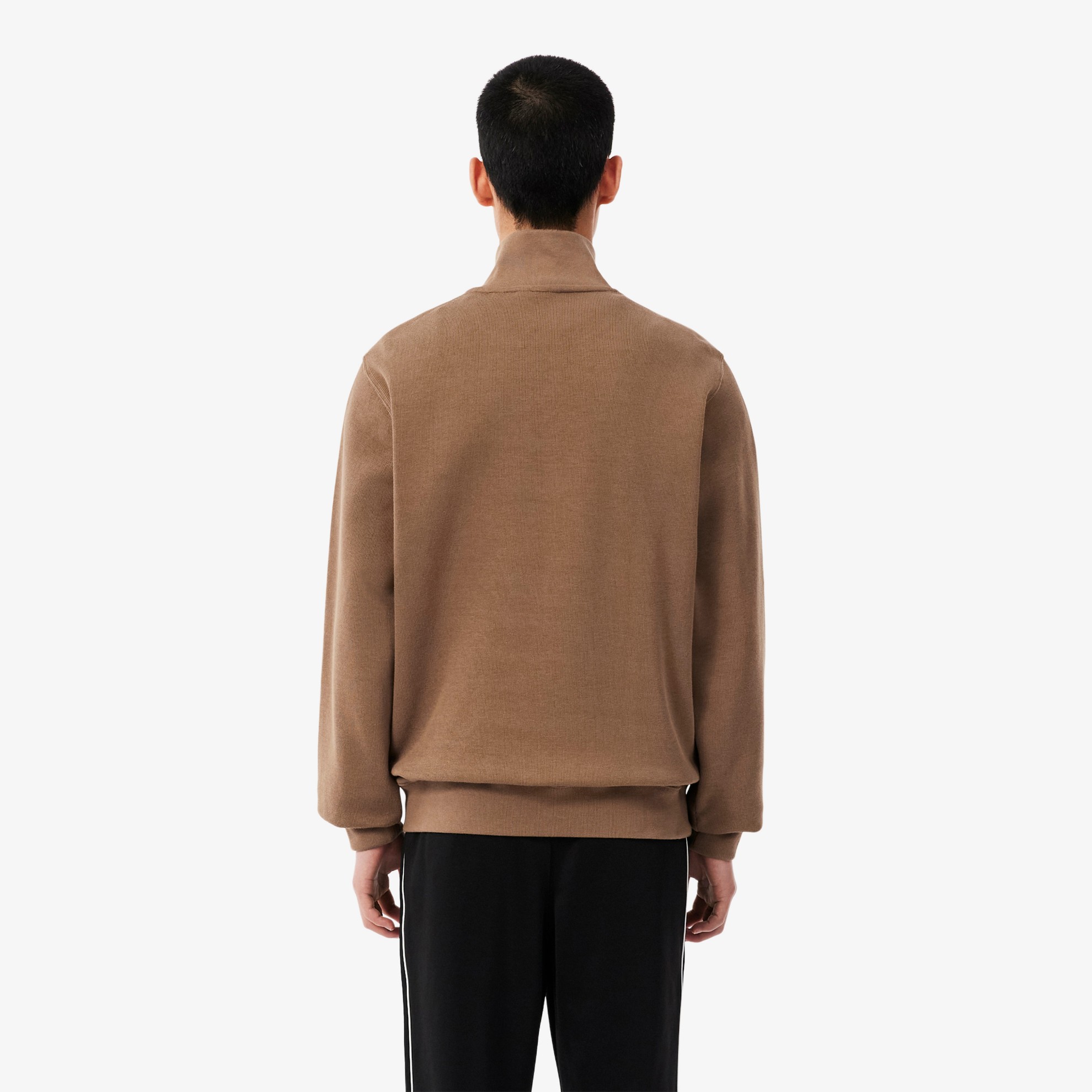 Εικόνα της Ανδρικό Zippered Stand-Up Collar Βαμβακερό Φούτερ